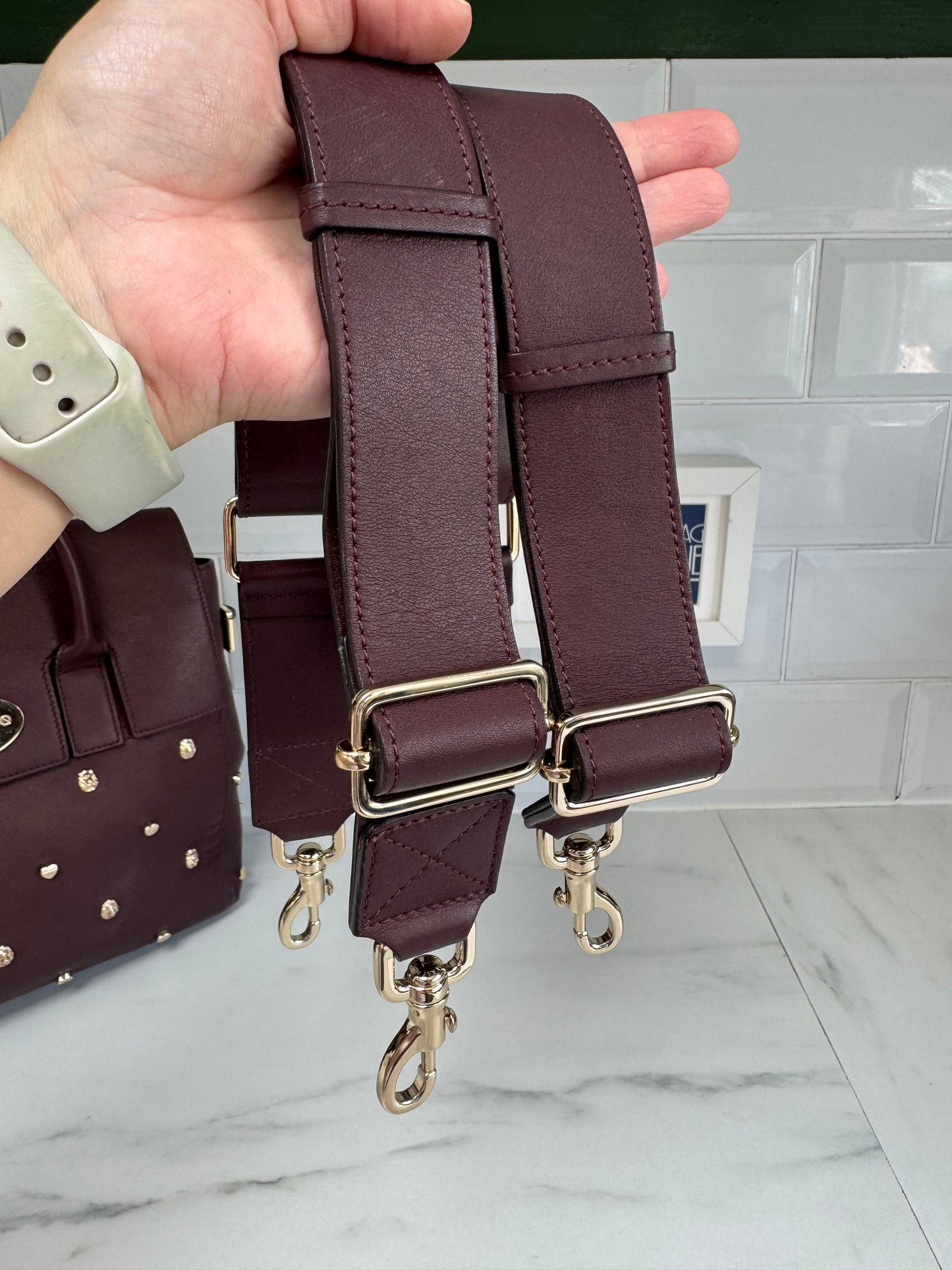 Mulberry Medium Limited Edition Cara  Delevingne Lion and Heart Rivet Backpack - Oxblood