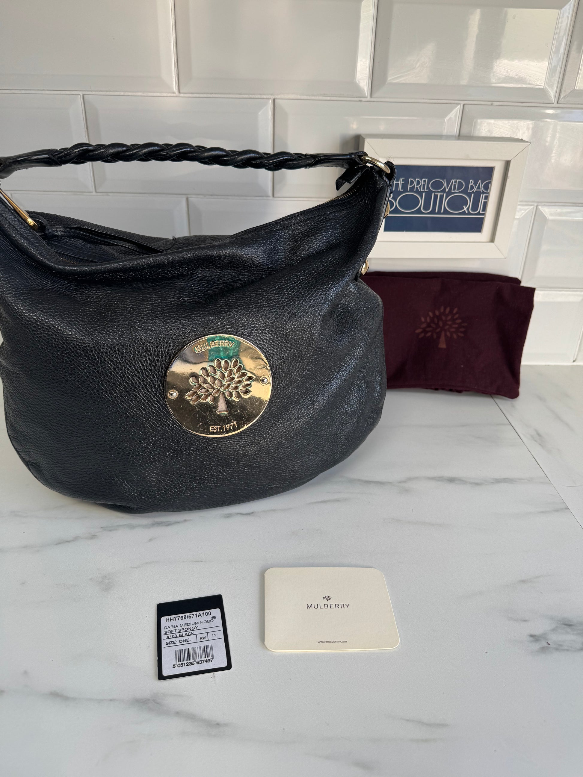 Mulberry Daria Hobo Black – The Preloved Bag Boutique