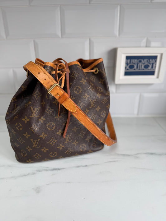 Louis Vuitton Petit Noe Bucket Bag - Monogram Brown