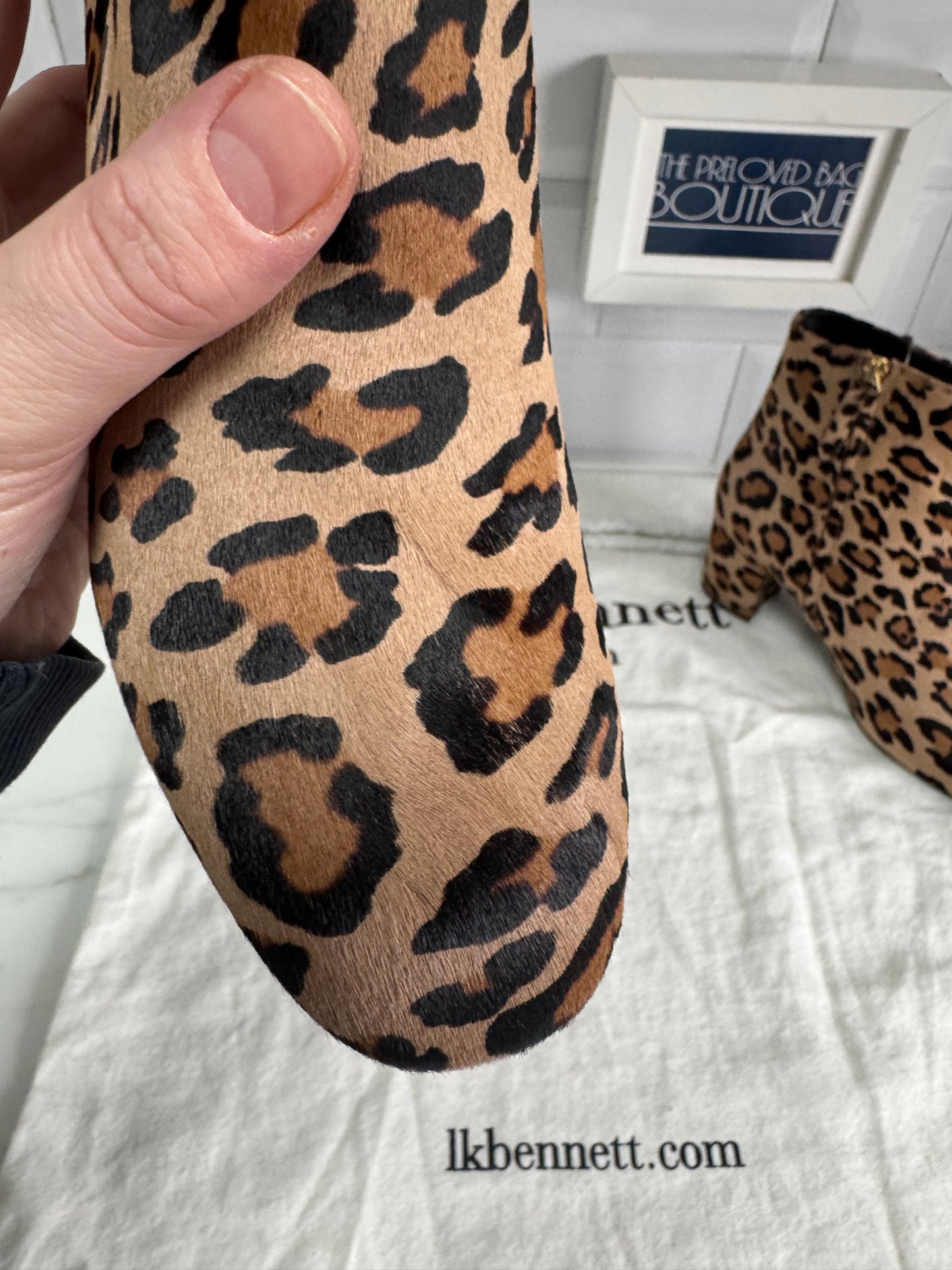 LK Bennett Simi Ankle Boots - Leopard Print