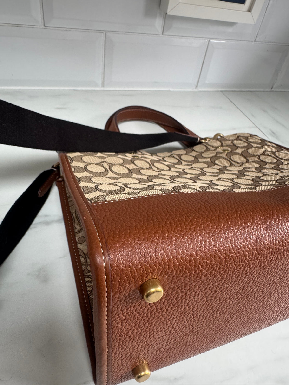 Coach Mickey Mouse Tote - Brown, Black and Red