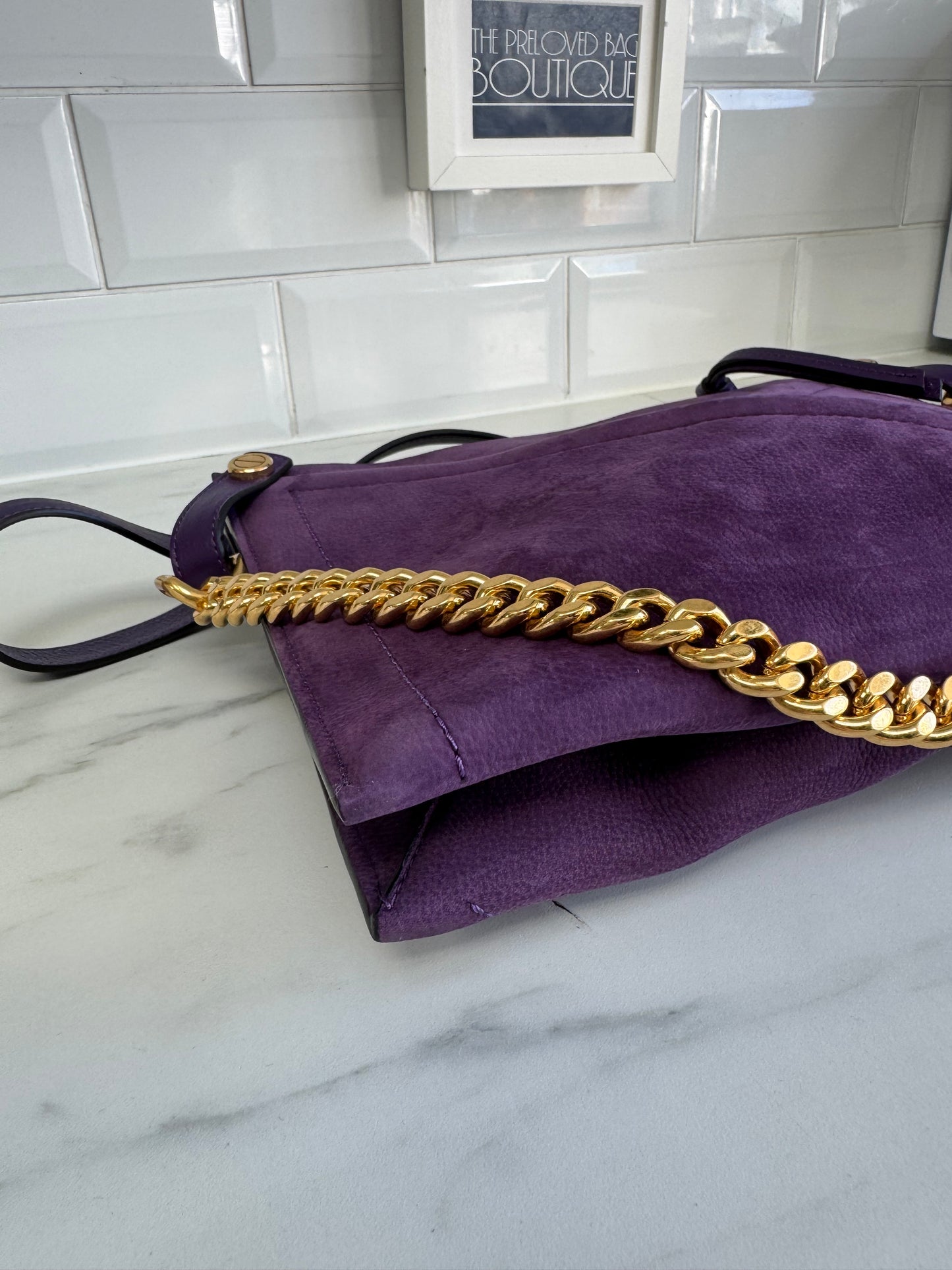 Mulberry M Zipped Pouch - Amethyst