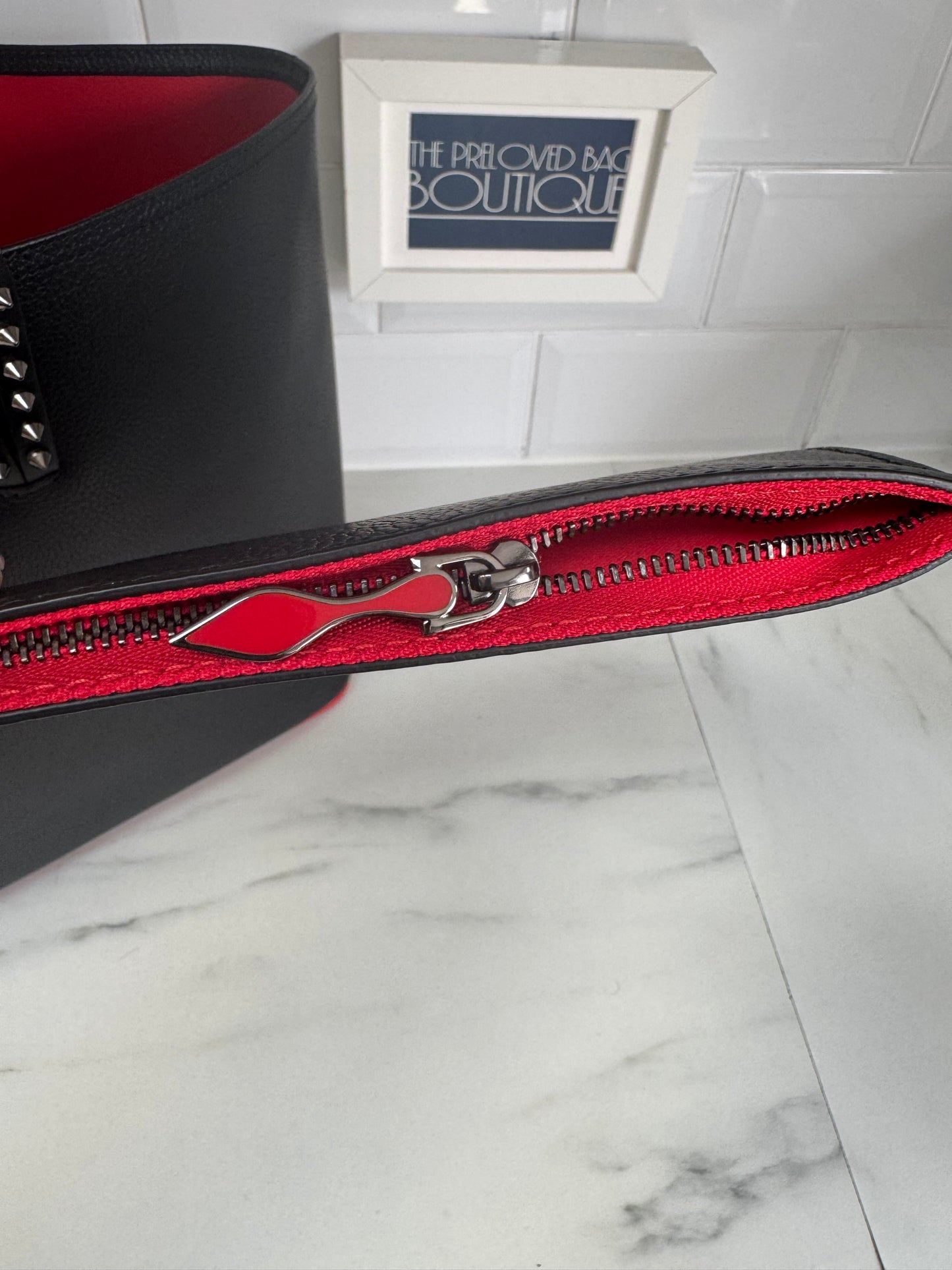 Christian Louboutin Cabata Tote - Black and Red