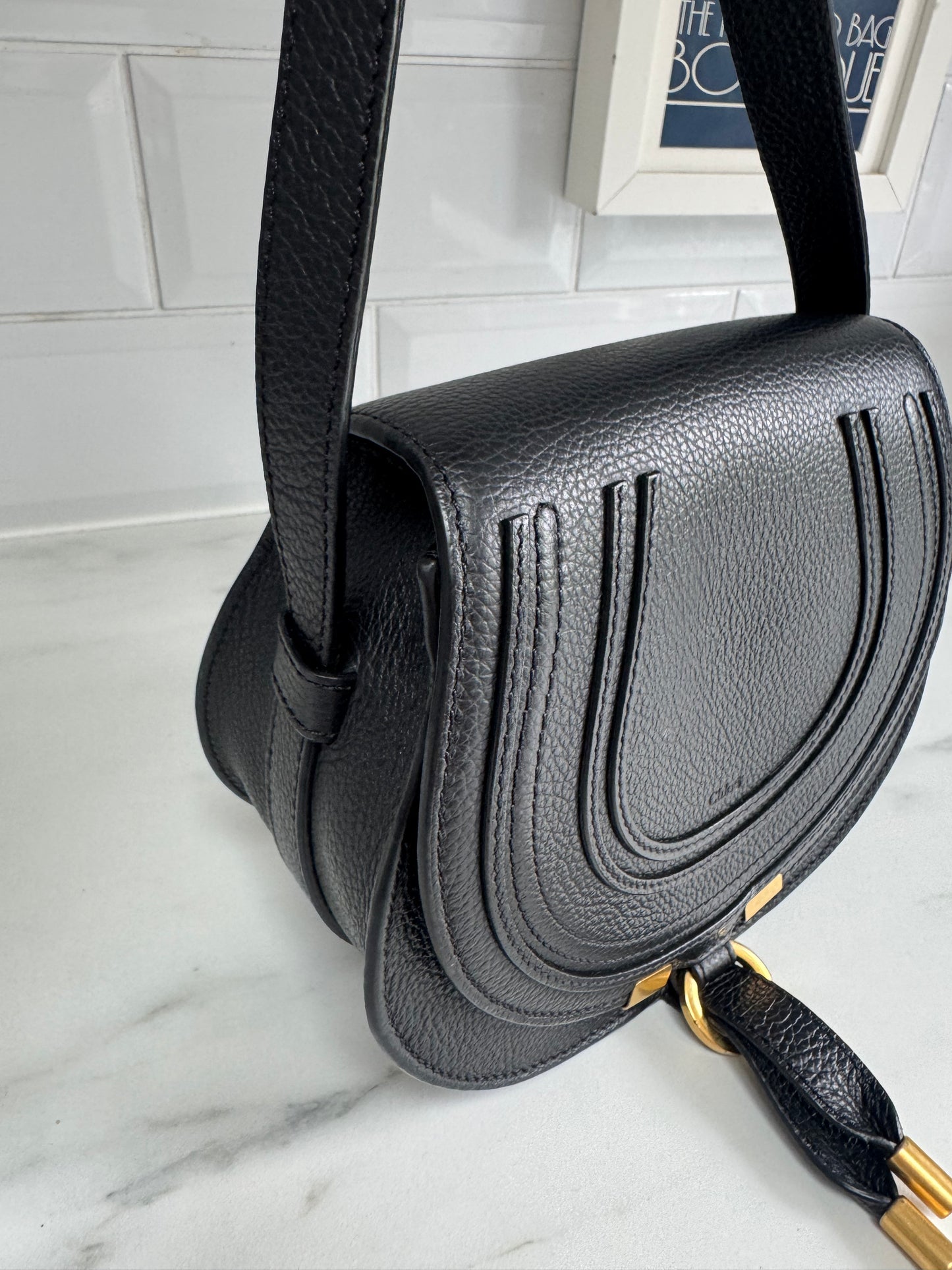 Chloé Small Marcie Saddle Bag - Black