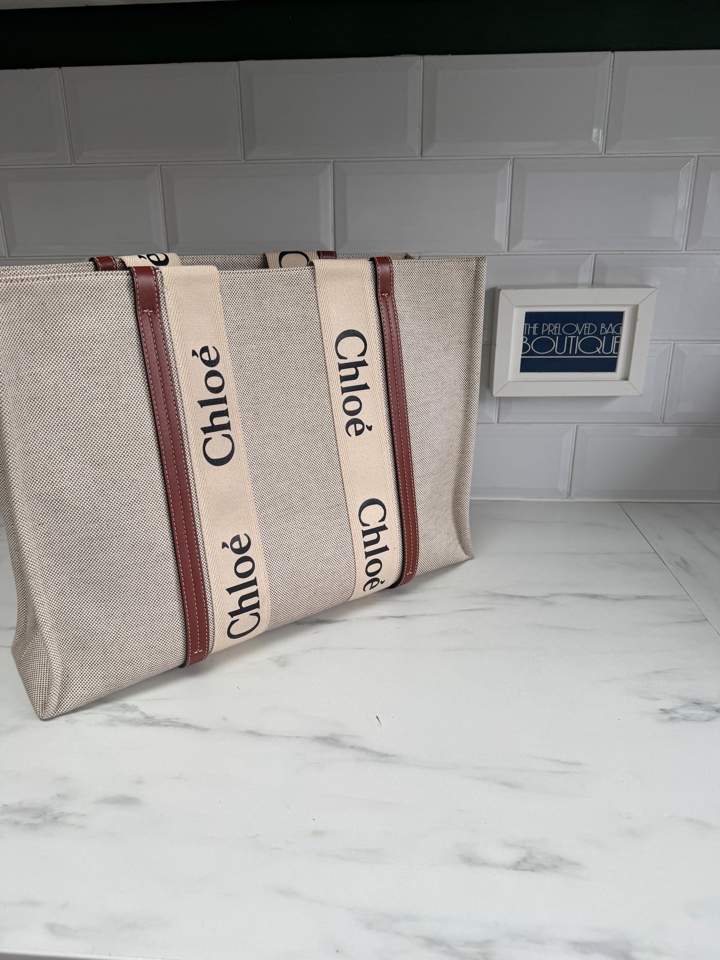 Chloé Large Woody Tote - Natural, Cream, Tan and Black