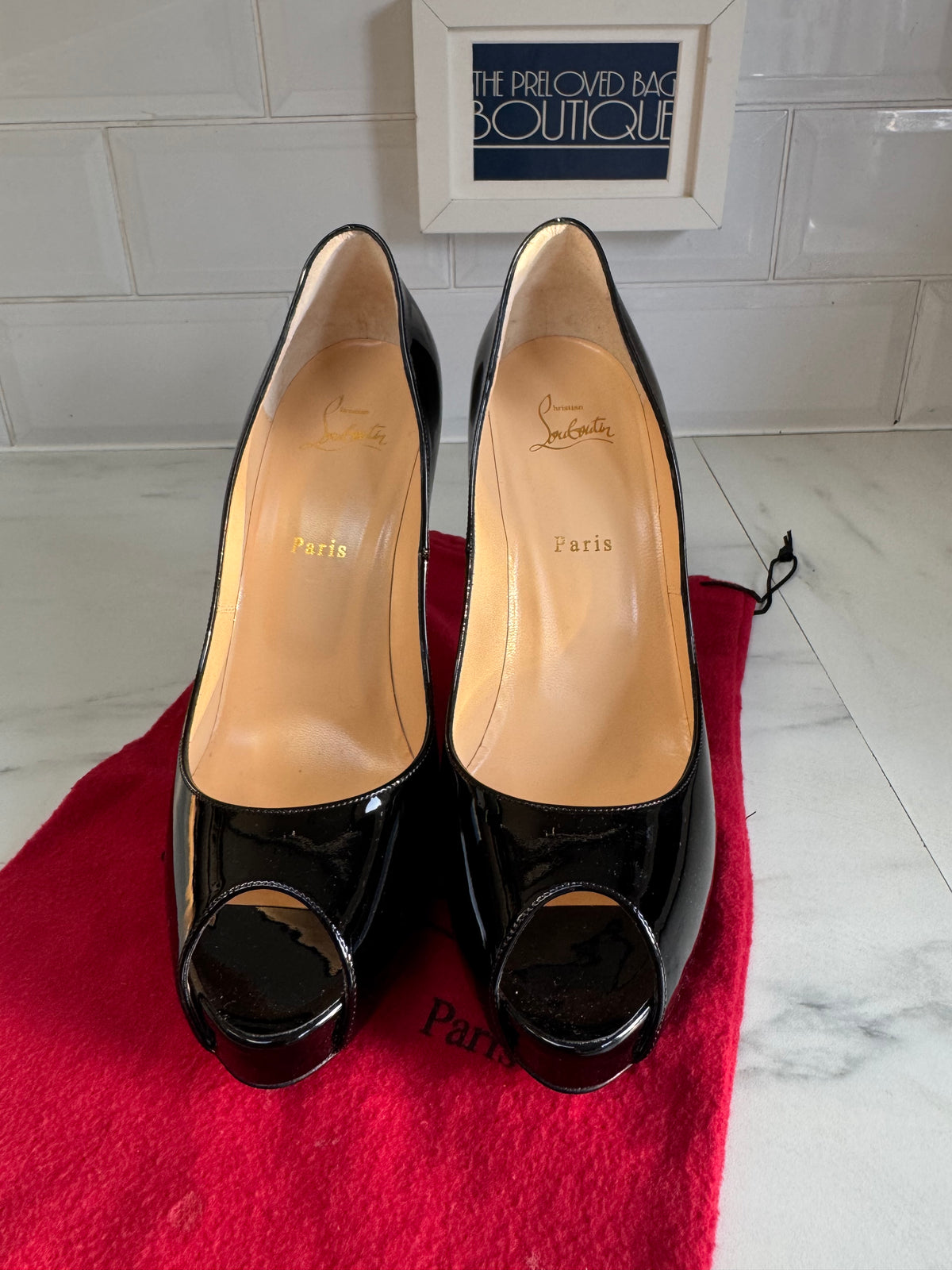 Christian Louboutin New Very Privé 120mm Open Toe Pumps - Black