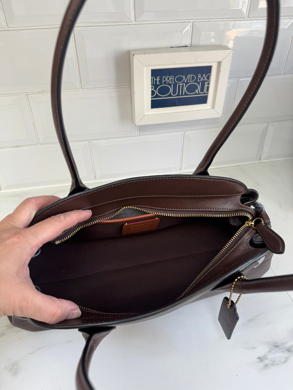 Coach Empire Carryall 34- Chocolate Brown
