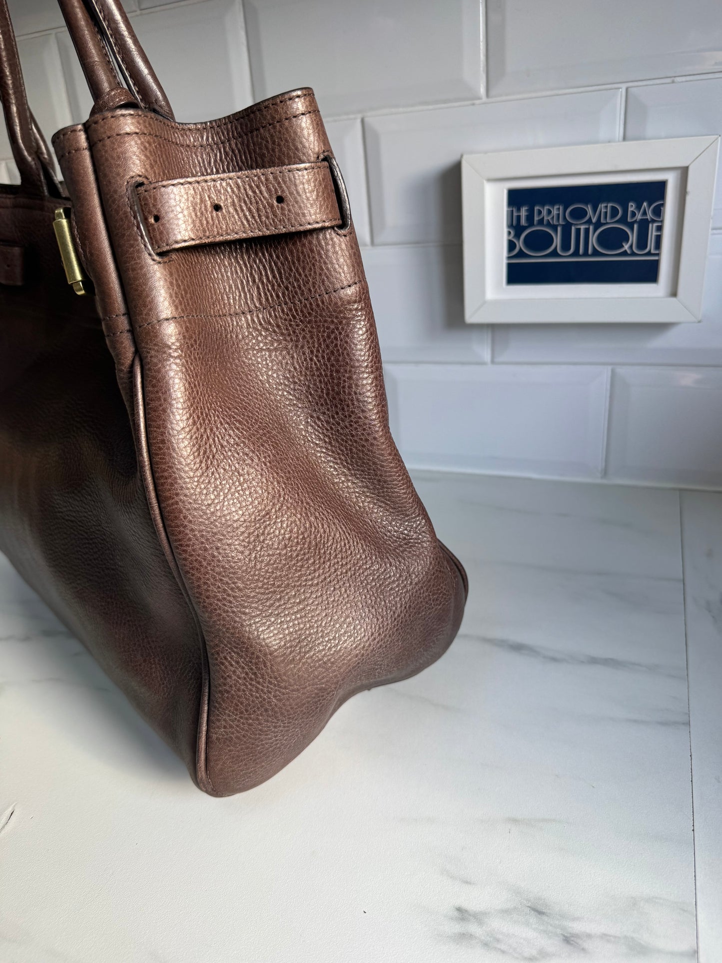 Mulberry Postmans Lock Open Top tote - Chocolate Brown NVT