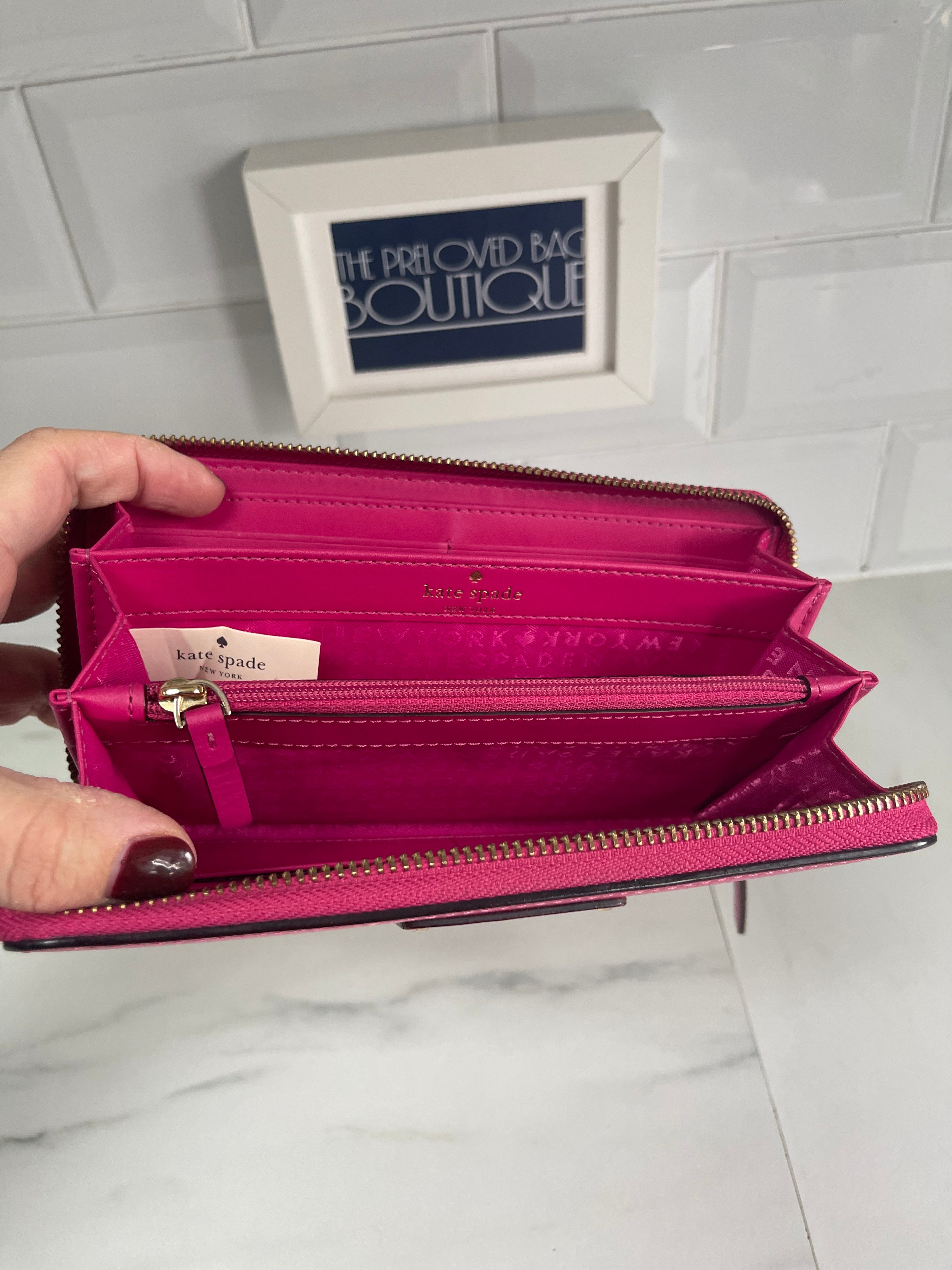 Kate Spade Long Zip Around wallet Pink