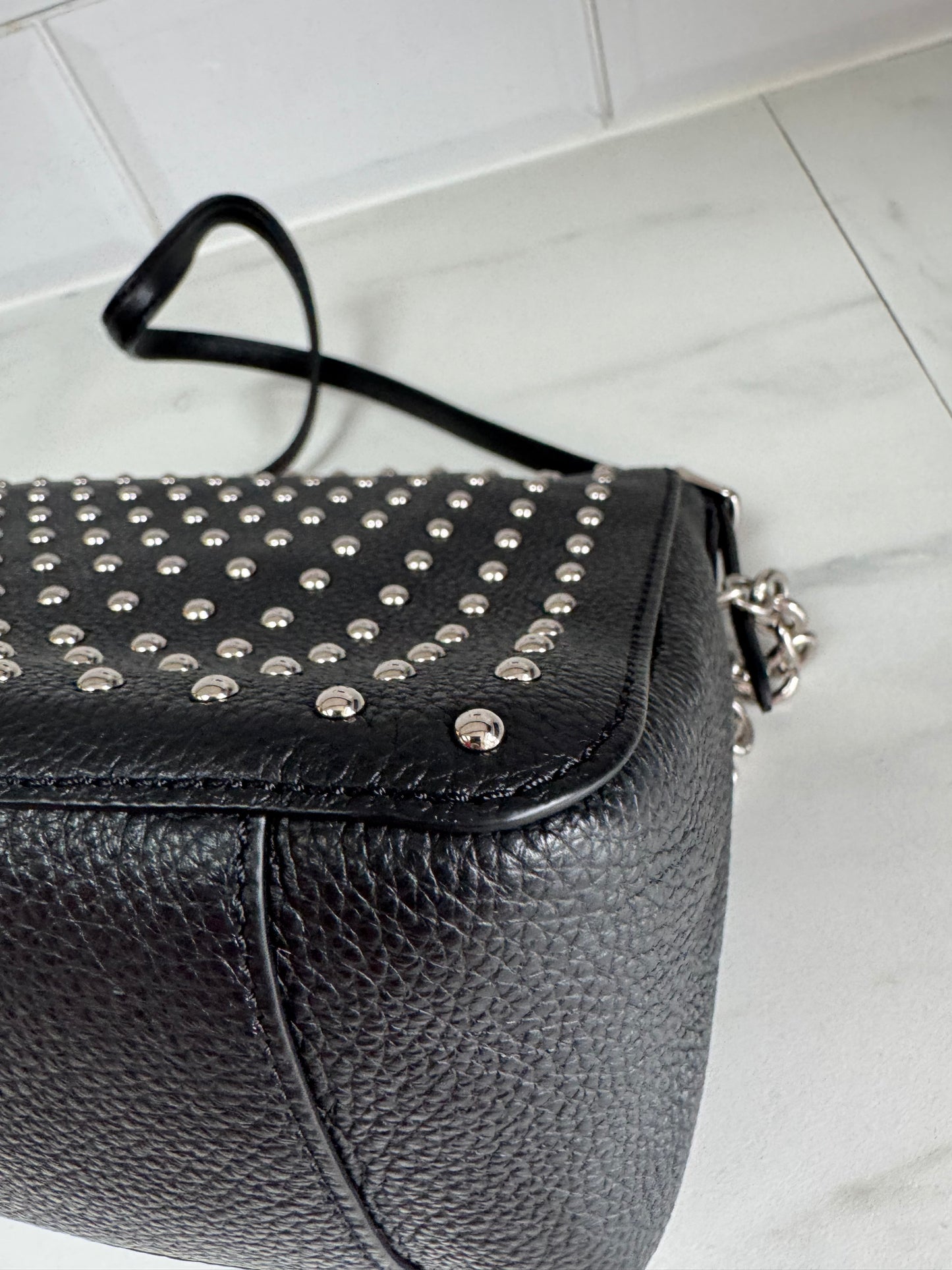 Mulberry Mini Keeley - black with silver studs