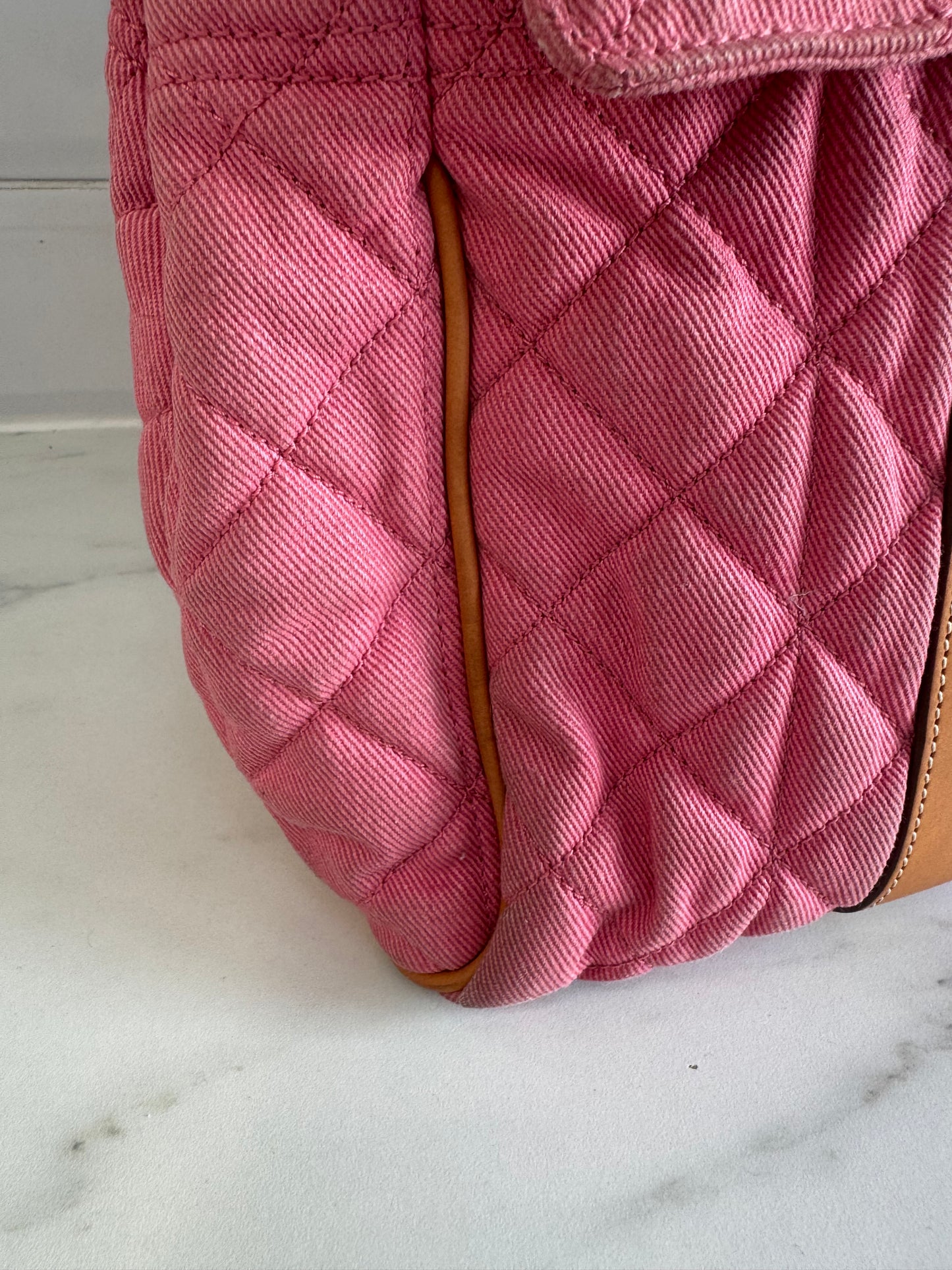 Mulberry Denim Quilted Bayswater - Candy Pink