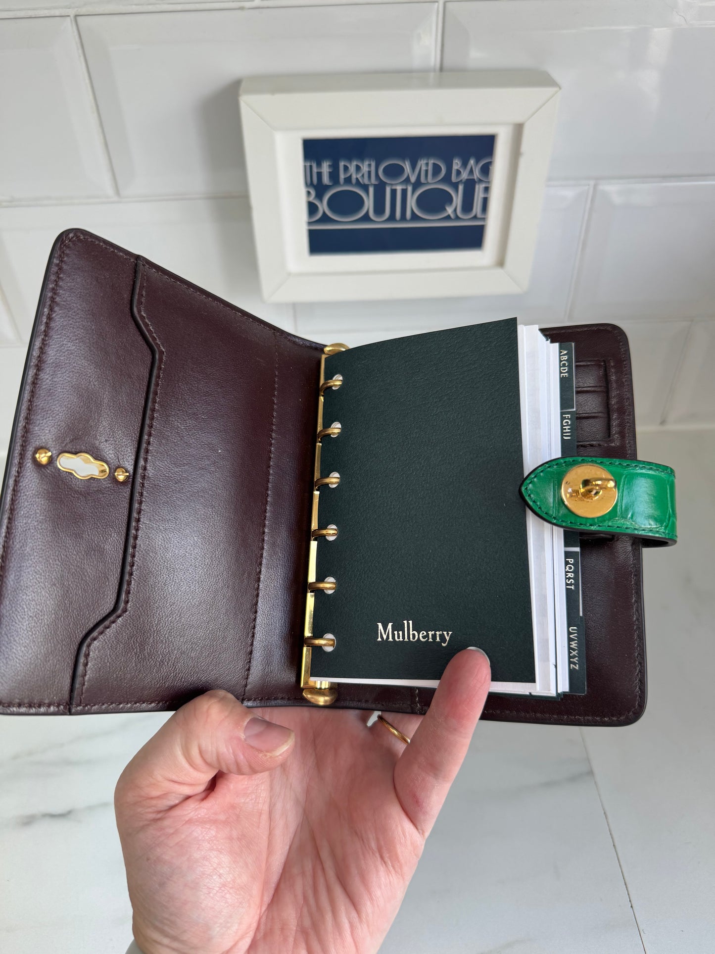 Mulberry Pocket Book - Emerald Croc Embossed