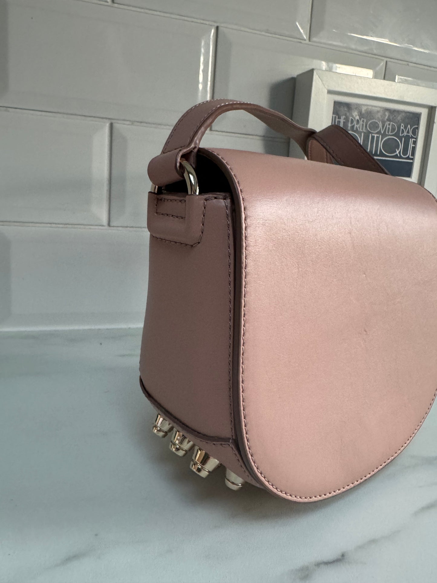 Alexander Wang Alpha Lia Saddle Bag - Blush Pink