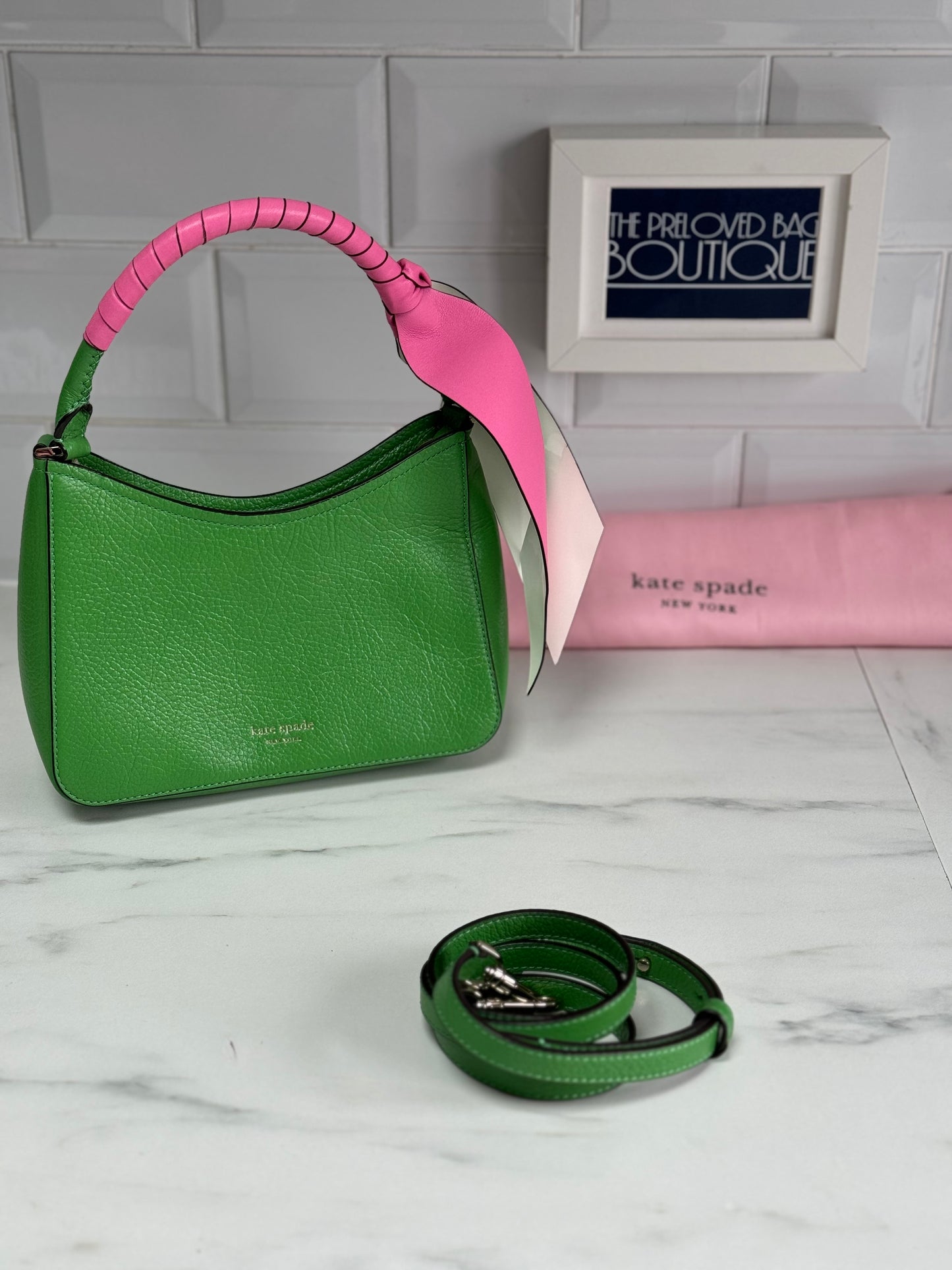 Kate Spade Dolly Small Sweet Pea Shoulder Bag - Green & Pink