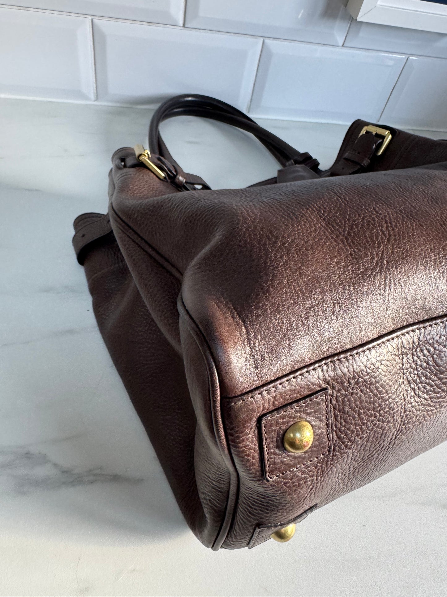 Mulberry Postmans Lock Open Top tote - Chocolate Brown NVT