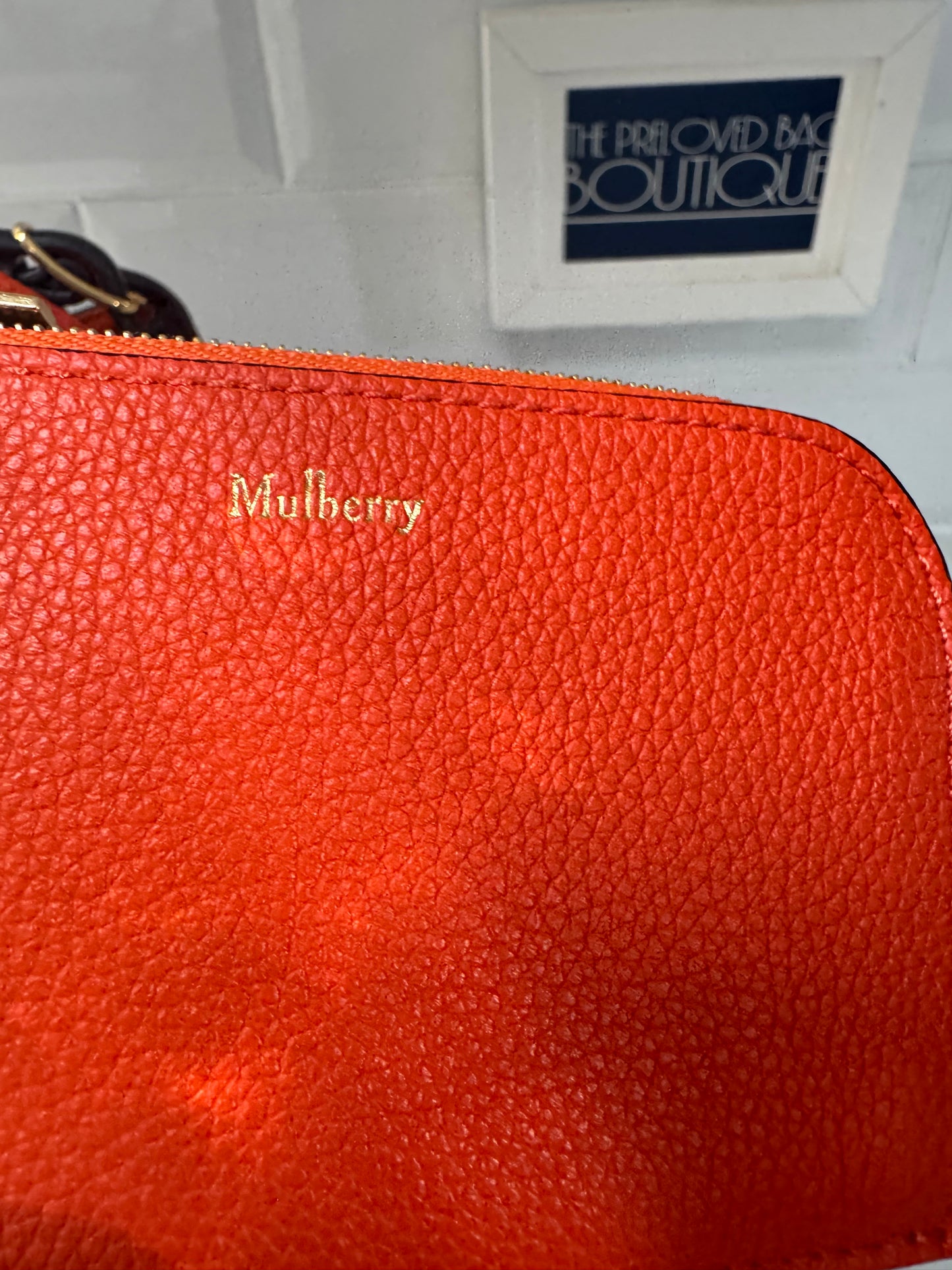 Mulberry Abbey Bag - Black and Orange