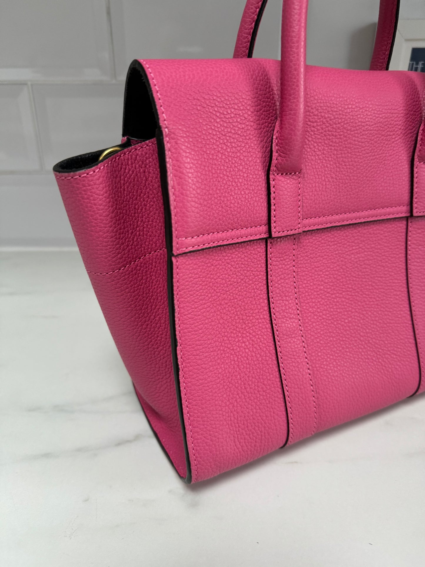 Mulberry Small Bayswater with strap - Candy Pink