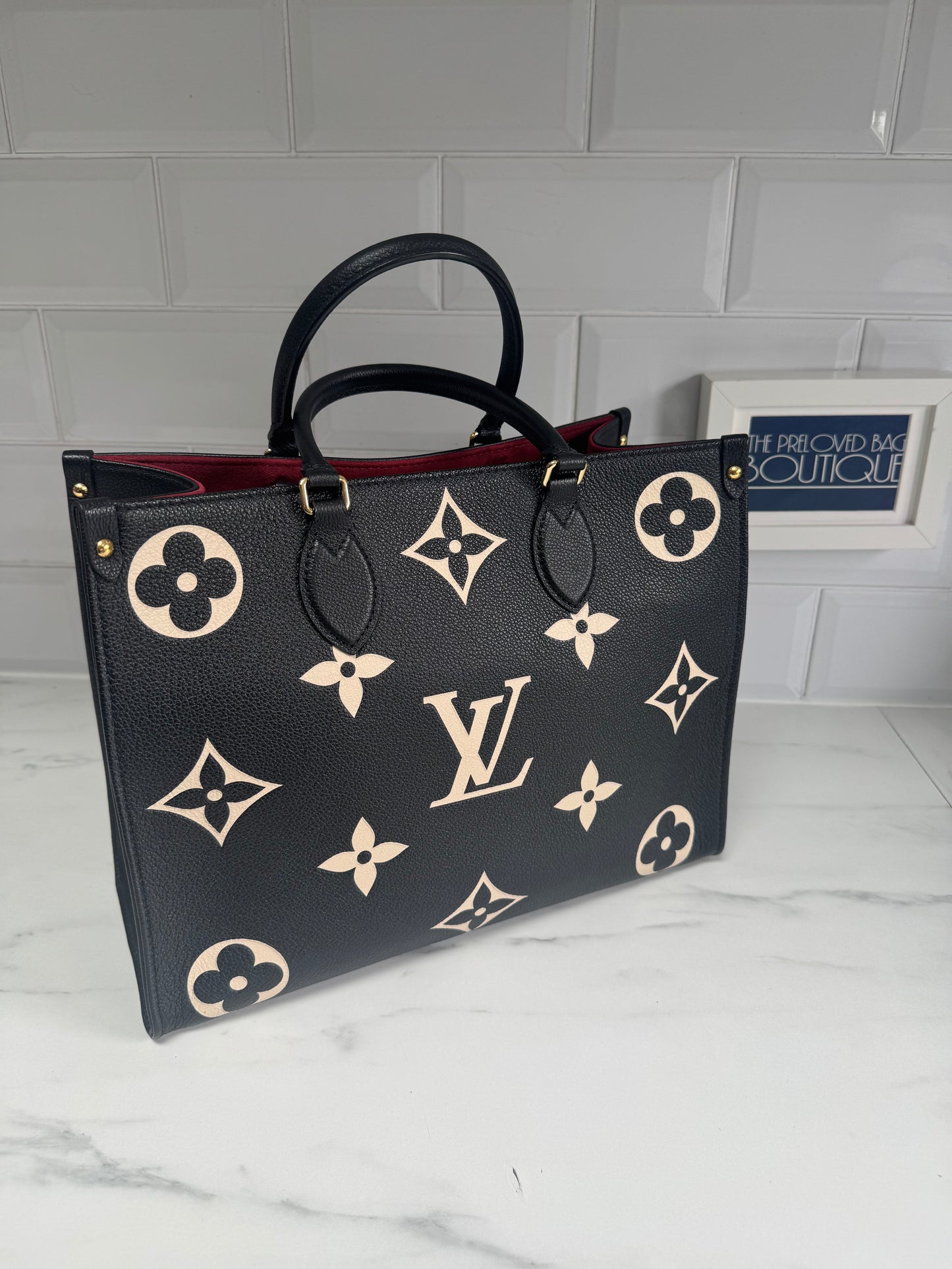 Louis Vuitton OnTheGo MM Bicolor Monogram Emperiente - Black and White