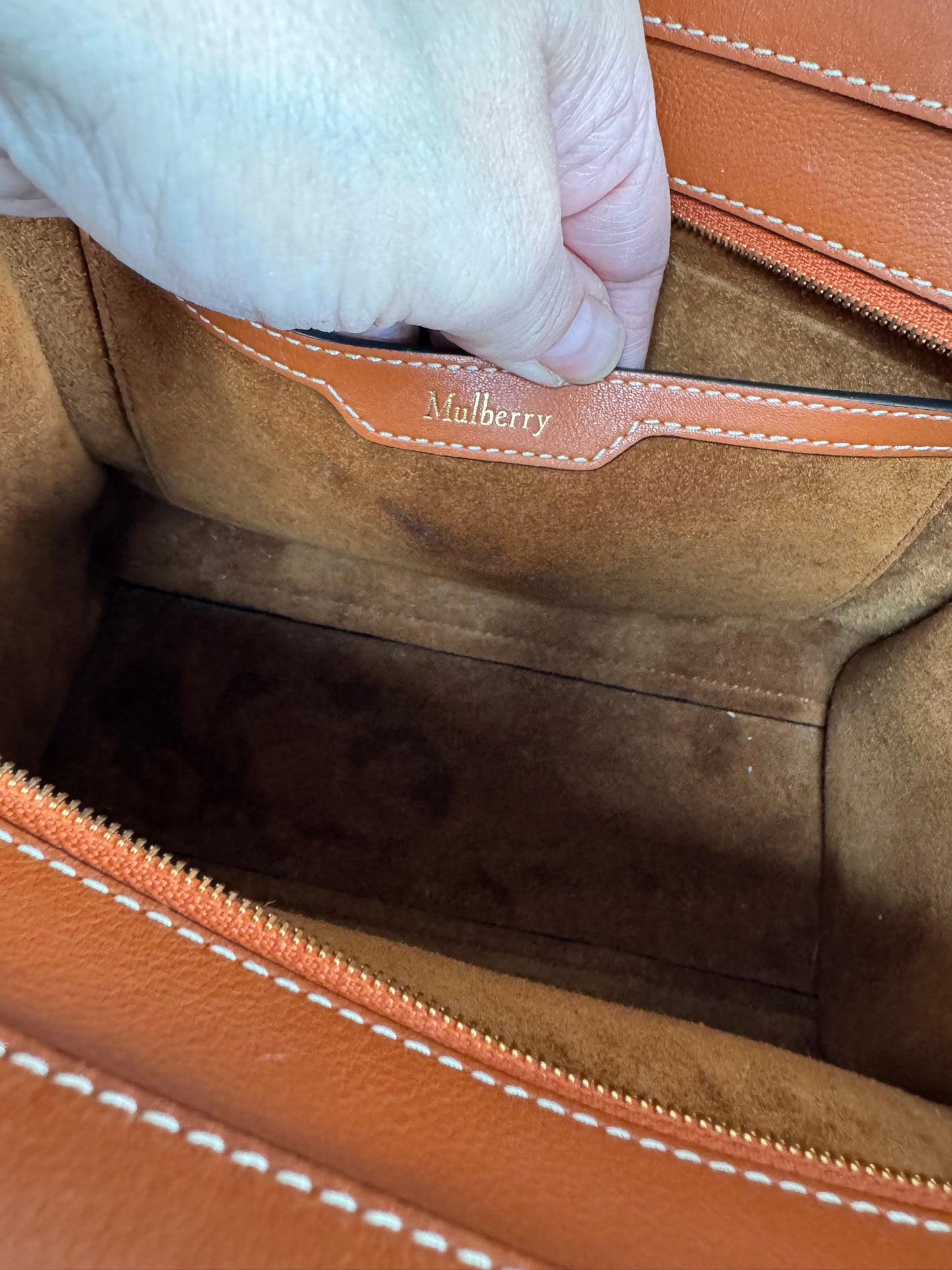 Mulberry Small Zipped Bayswater - Rust