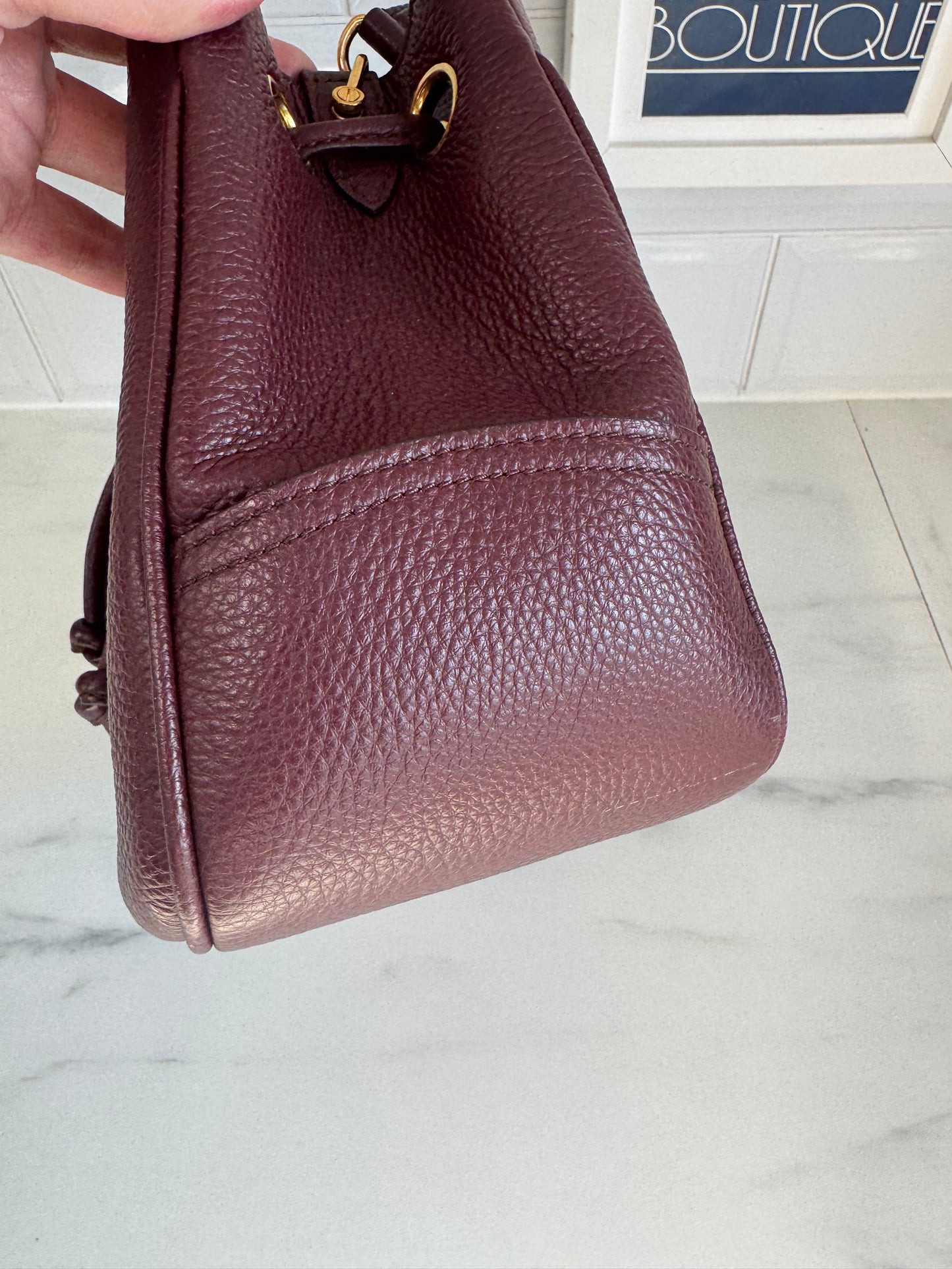 Mulberry Hampstead Bucket Bag - Oxblood