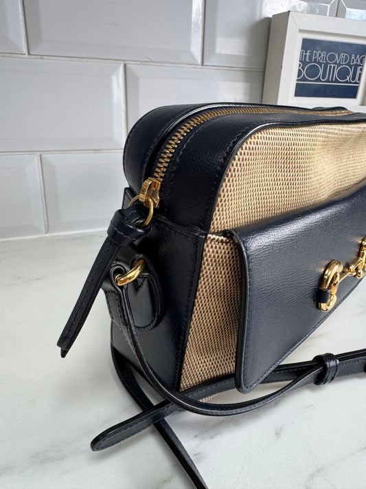 Gucci 1955 Flap Pocket Camera Bag - Beige, Navy