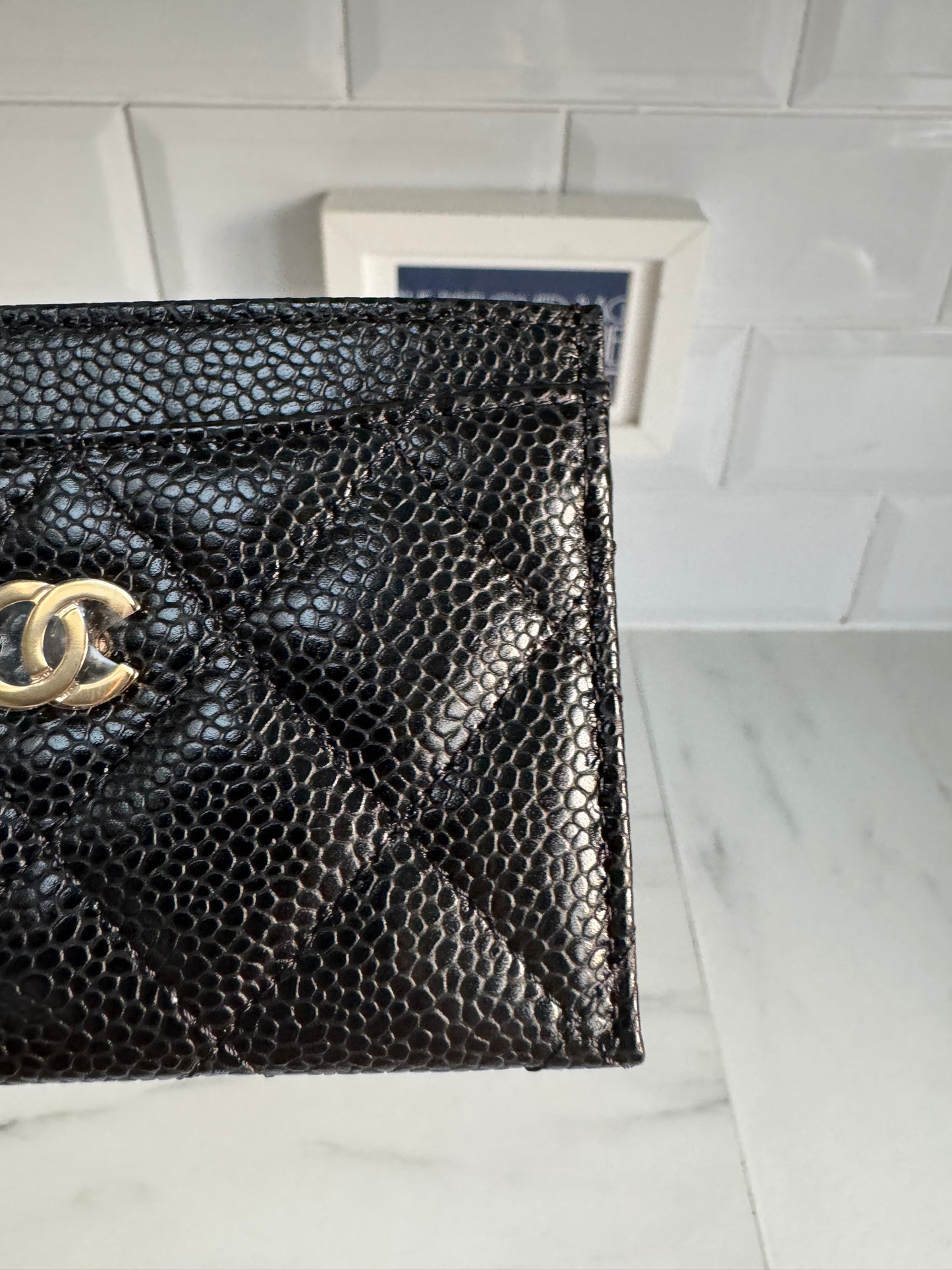 Chanel Classic Credit Card Slip Case Holder - Quilted Black Caviar