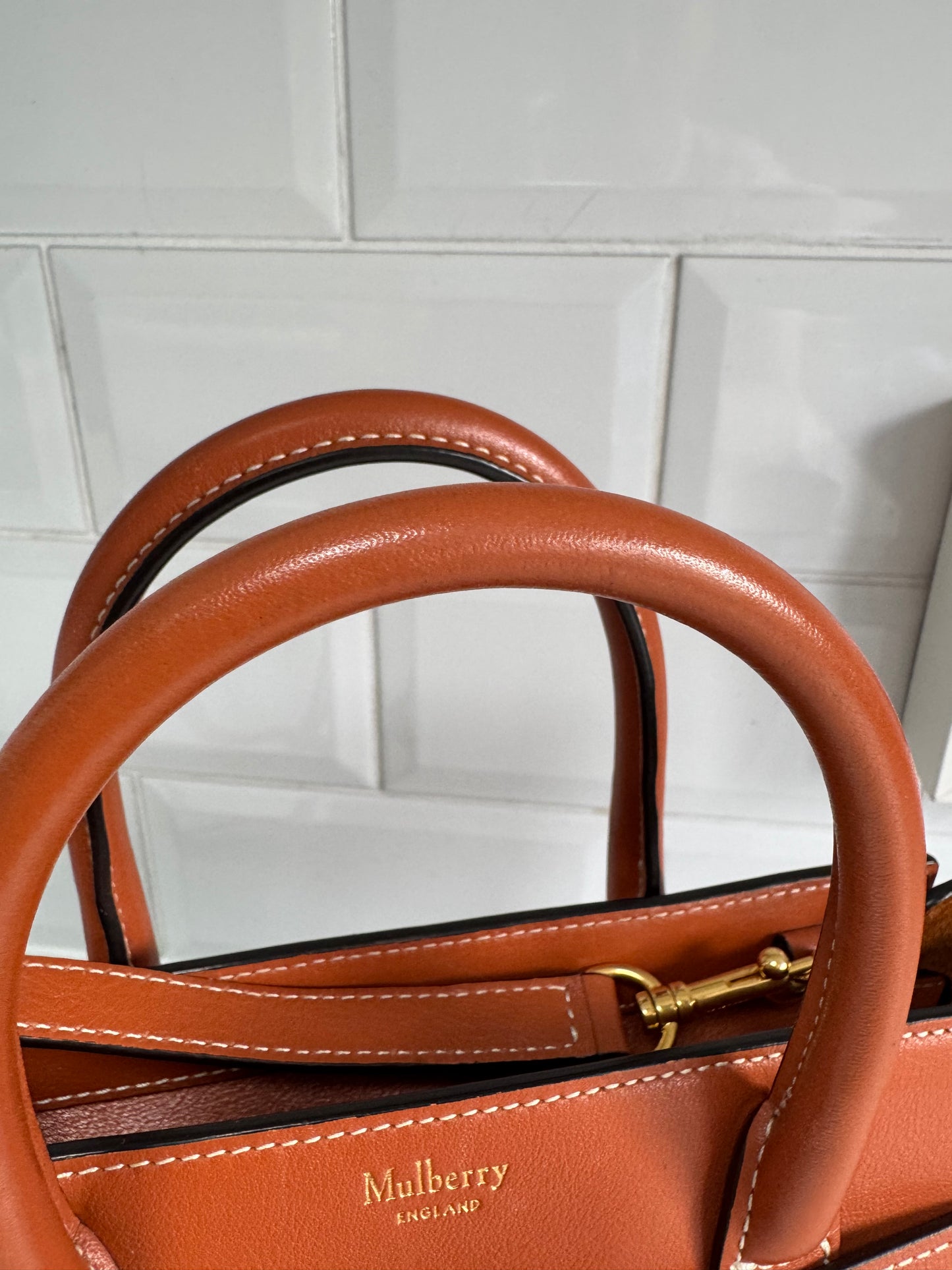 Mulberry Small Zipped Bayswater - Rust