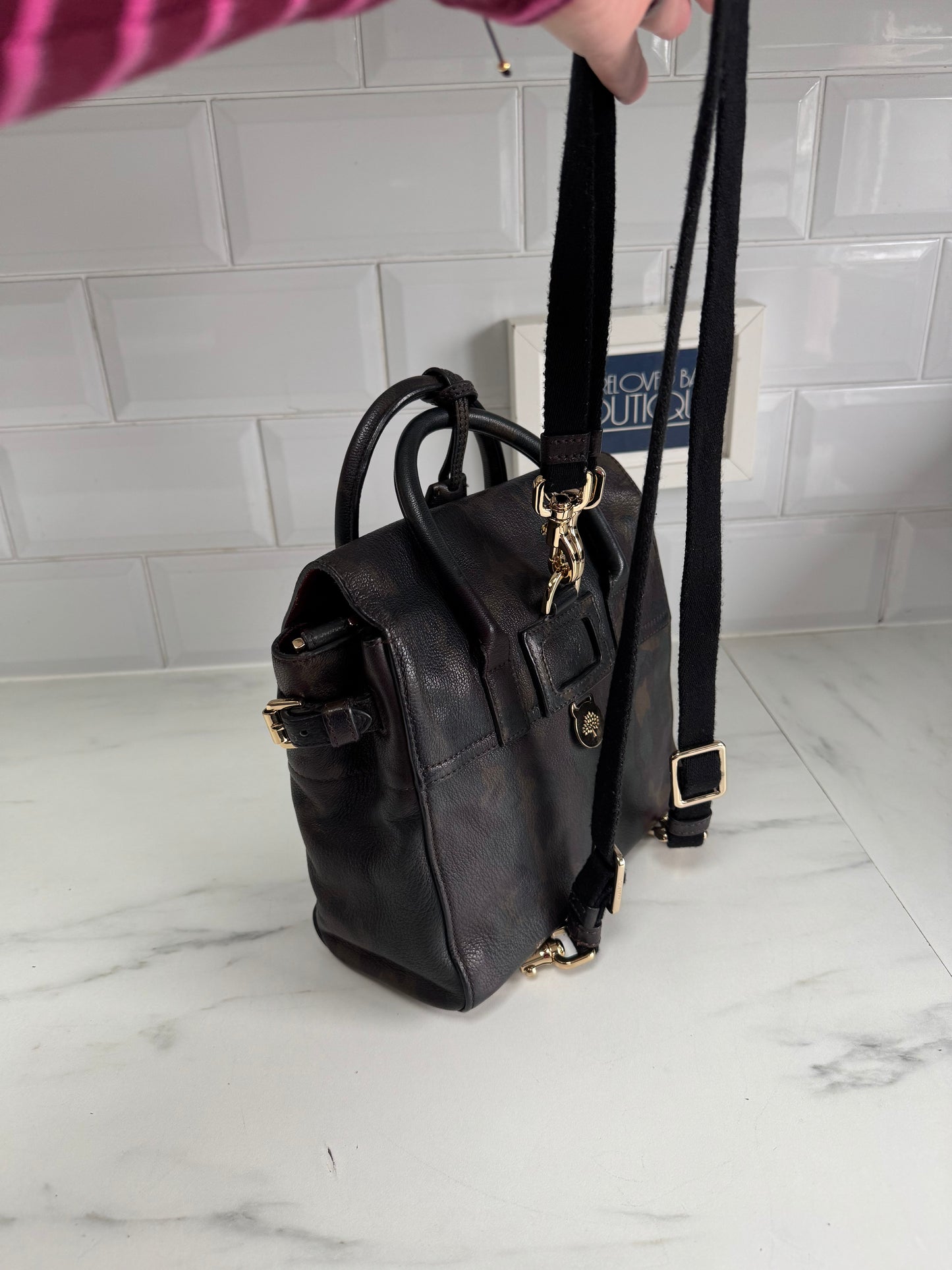 Mulberry Cara Delevigne Limited Edition Mini Backpack - khaki Green Camouflage