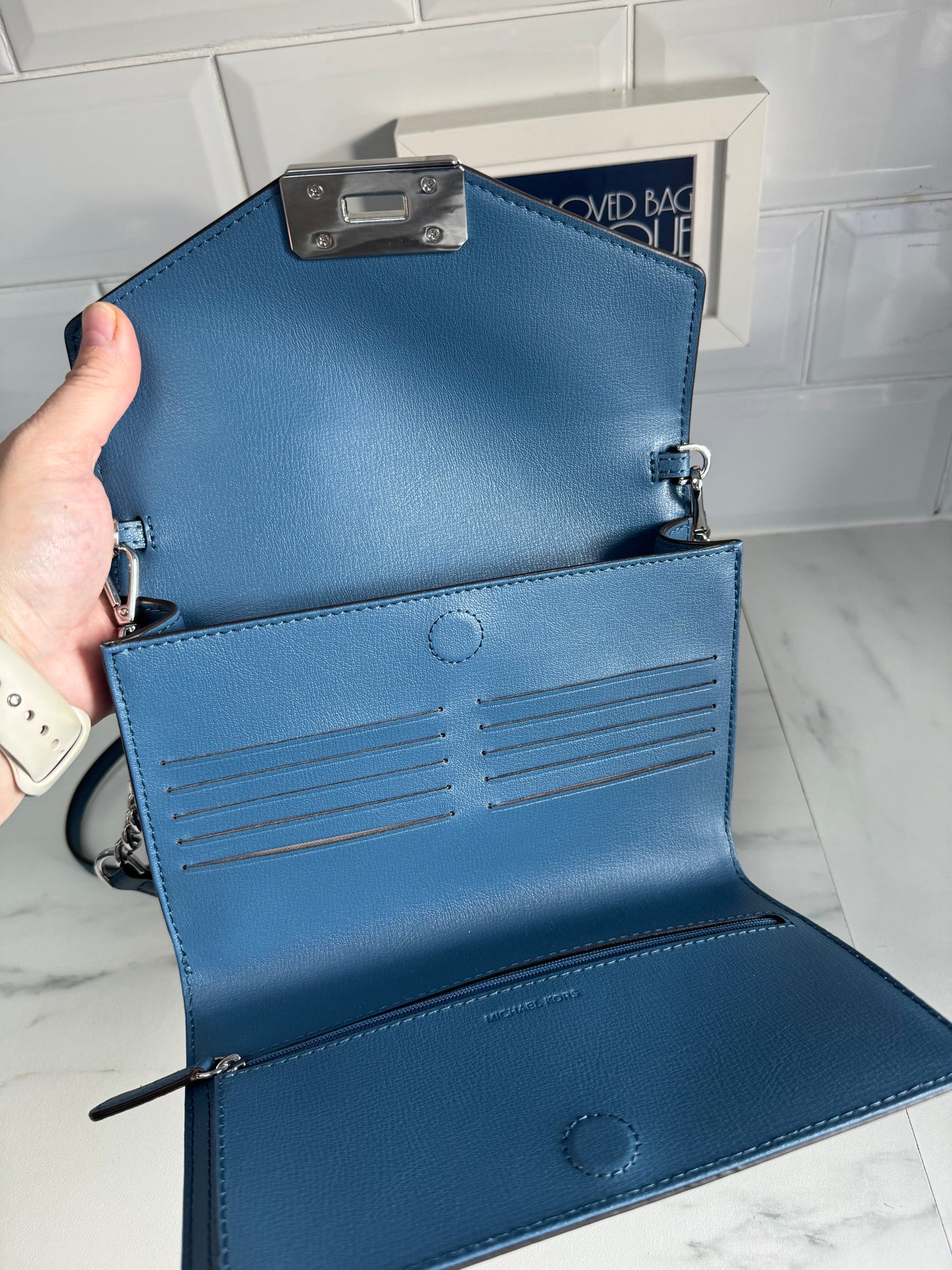 Michael Kors Kinsley WOC - Denim Blue