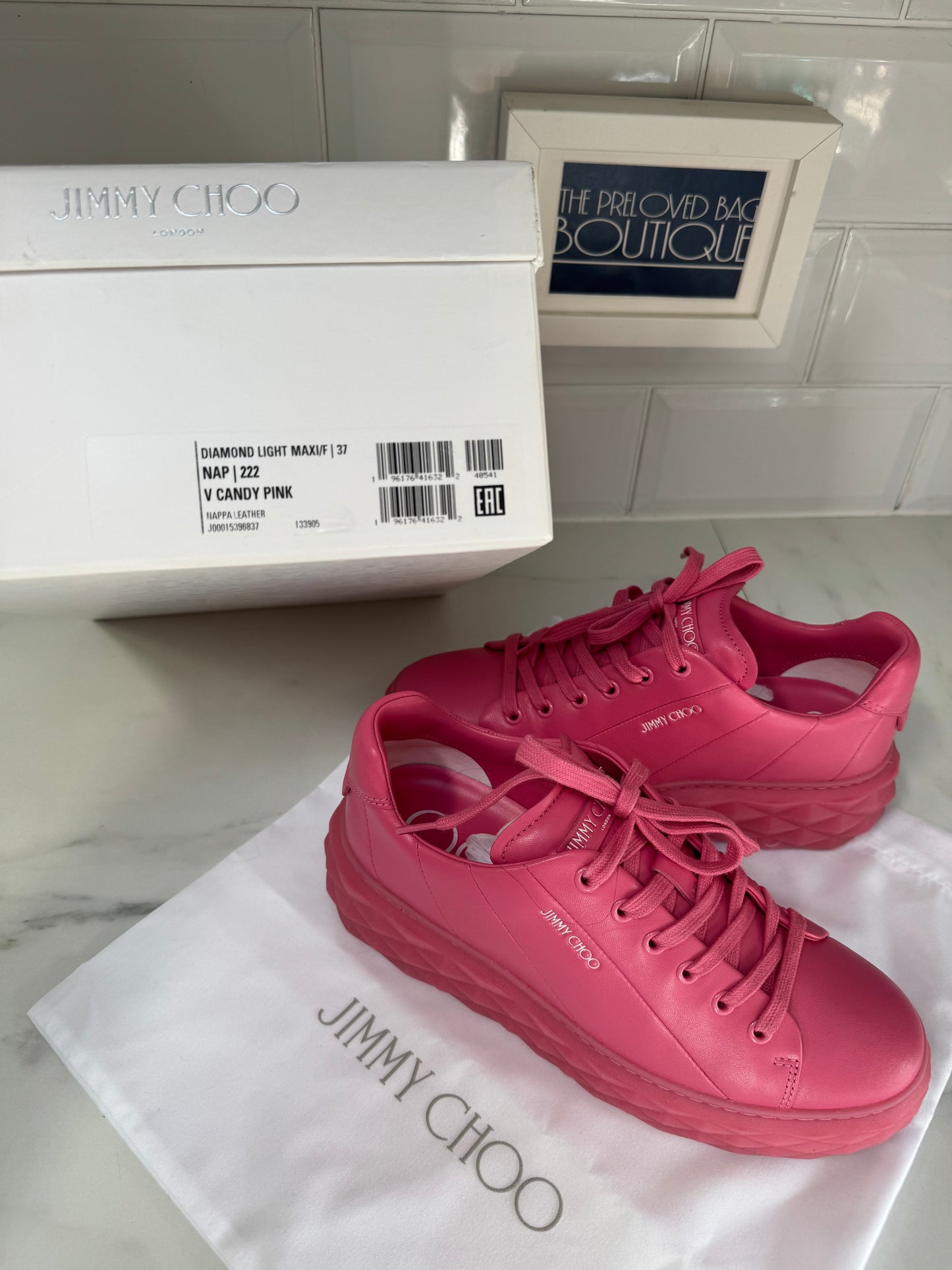 Jimmy Choo Diamond Light Maxi Trainers - Candy Pink