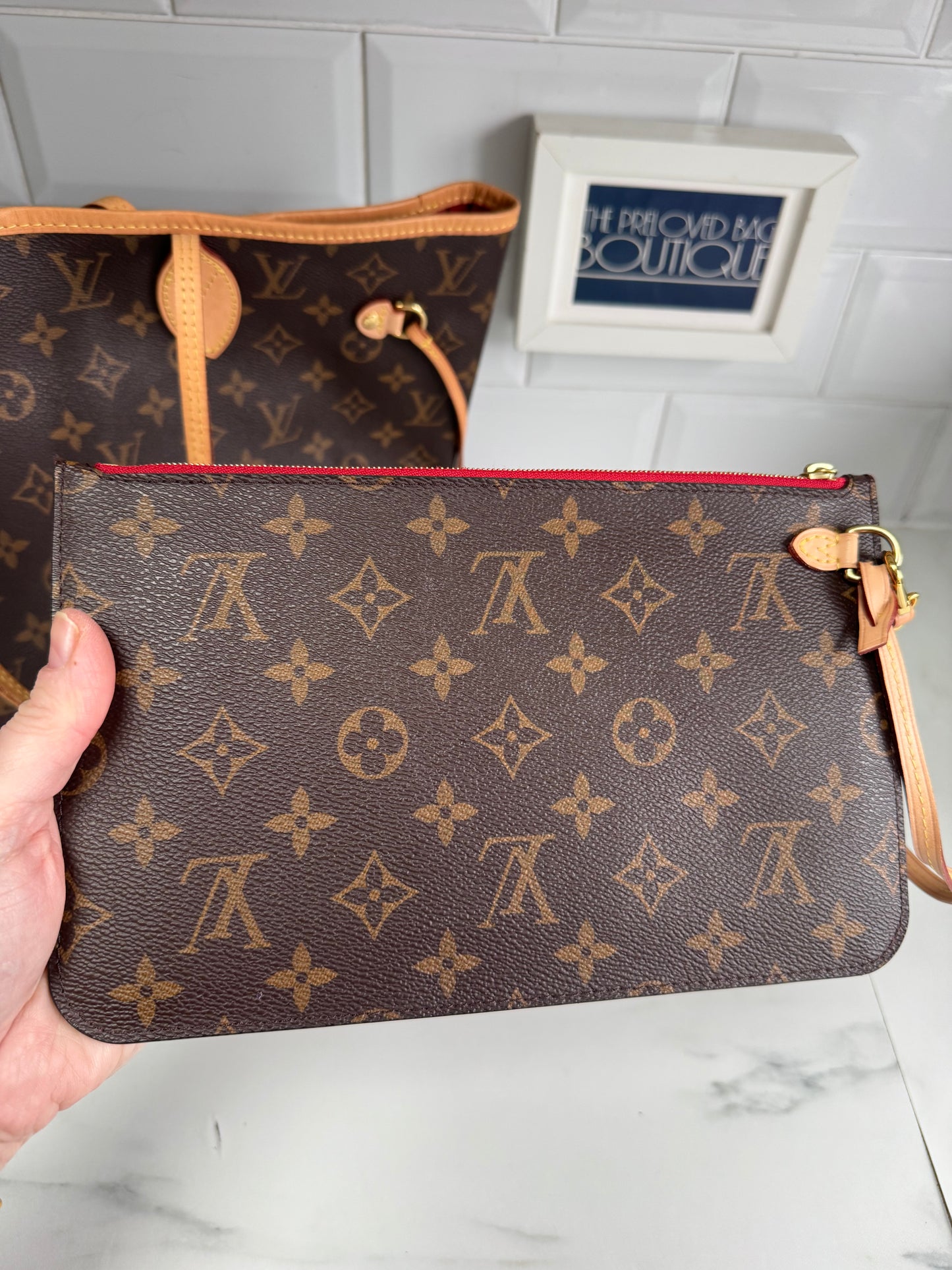 Louis Vuitton Neverfull Pouch - Monogram Cerises ***POUCH ONLY***