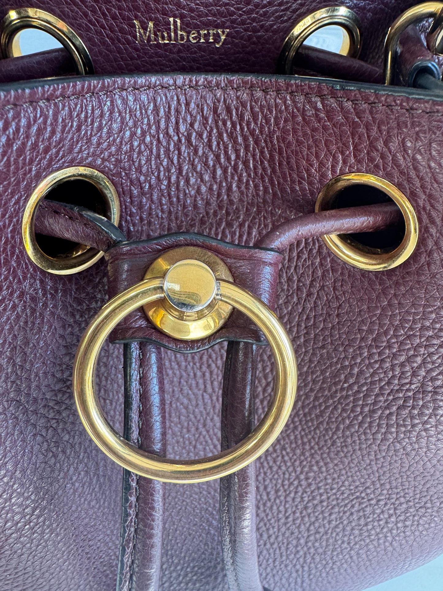 Mulberry Hampstead Bucket Bag - Oxblood