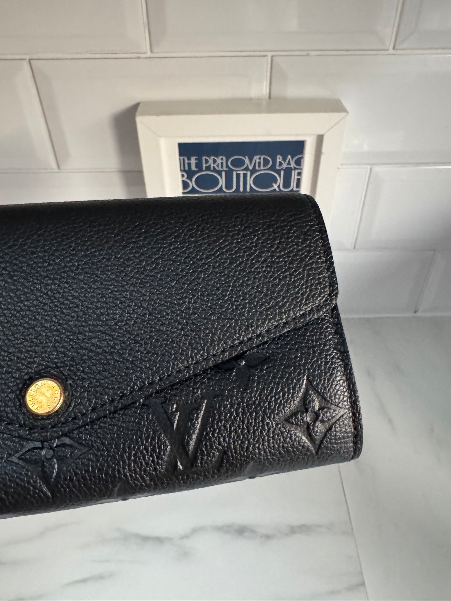 Louis Vuitton Sarah Wallet Monogram Emperiente - Black
