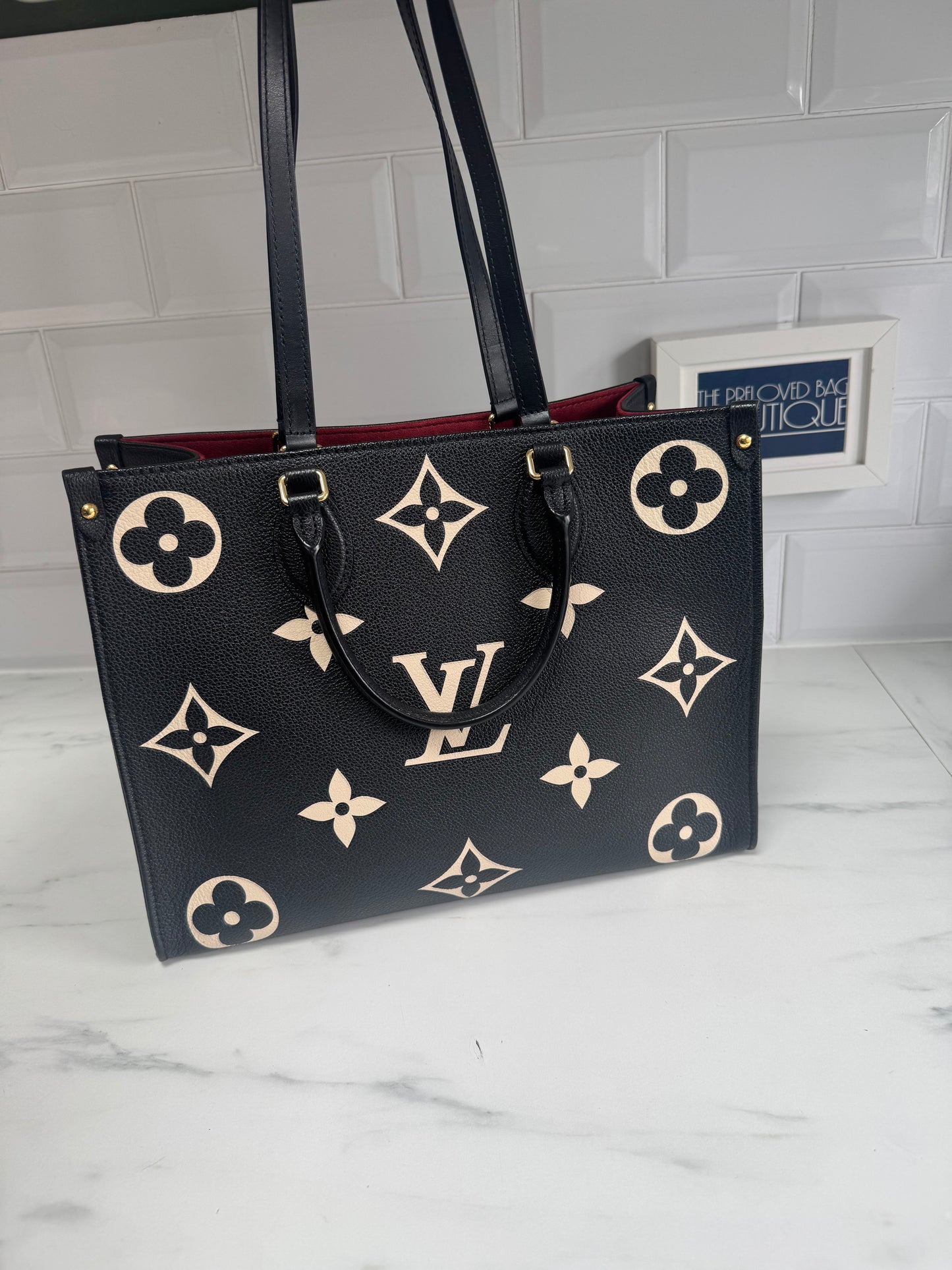 Louis Vuitton OnTheGo MM Bicolor Monogram Emperiente - Black and White