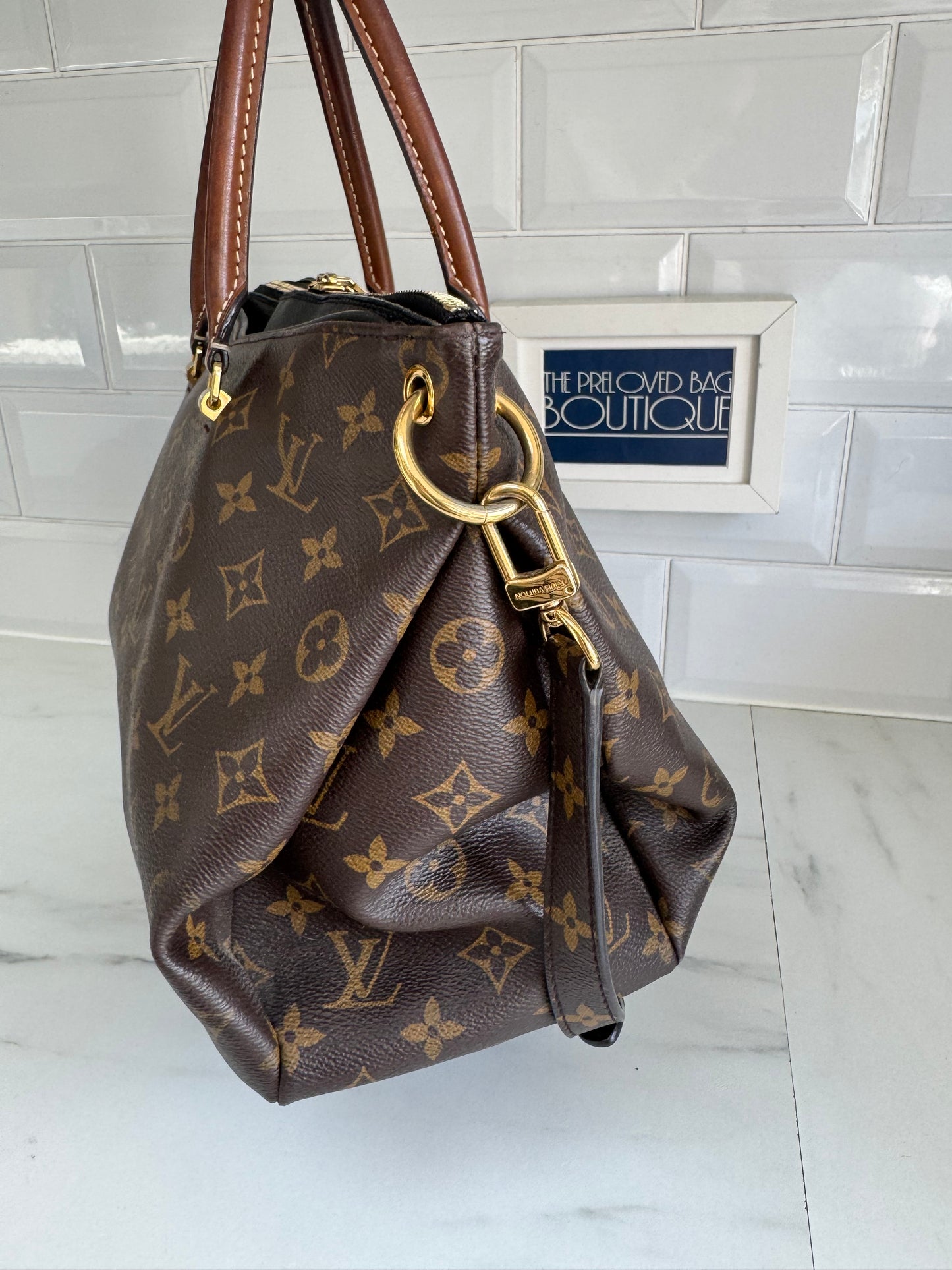 Louis Vuitton Pallas Noir Shoulder Bag - Monogram Brown