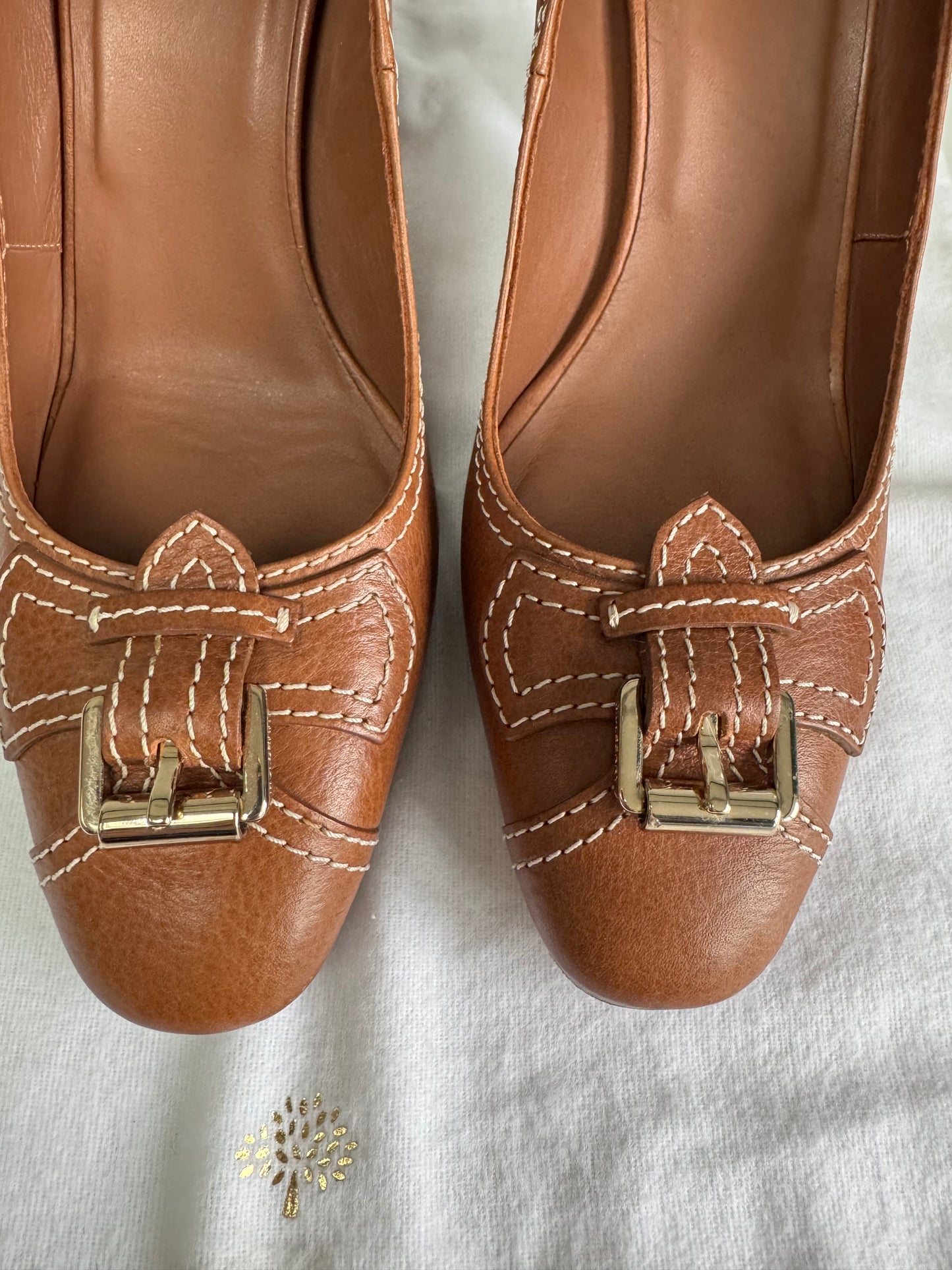 Mulberry Jamie Heels - Oak NVT