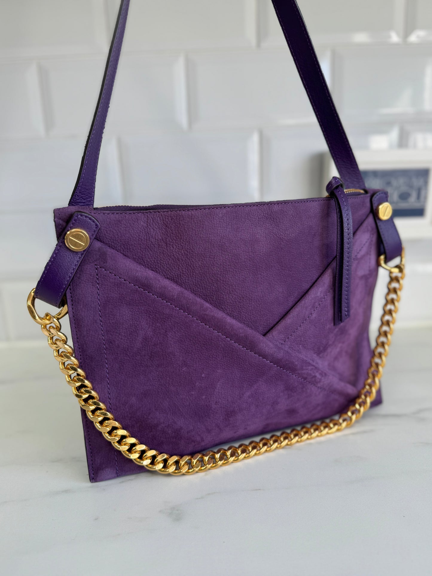 Mulberry M Zipped Pouch - Amethyst