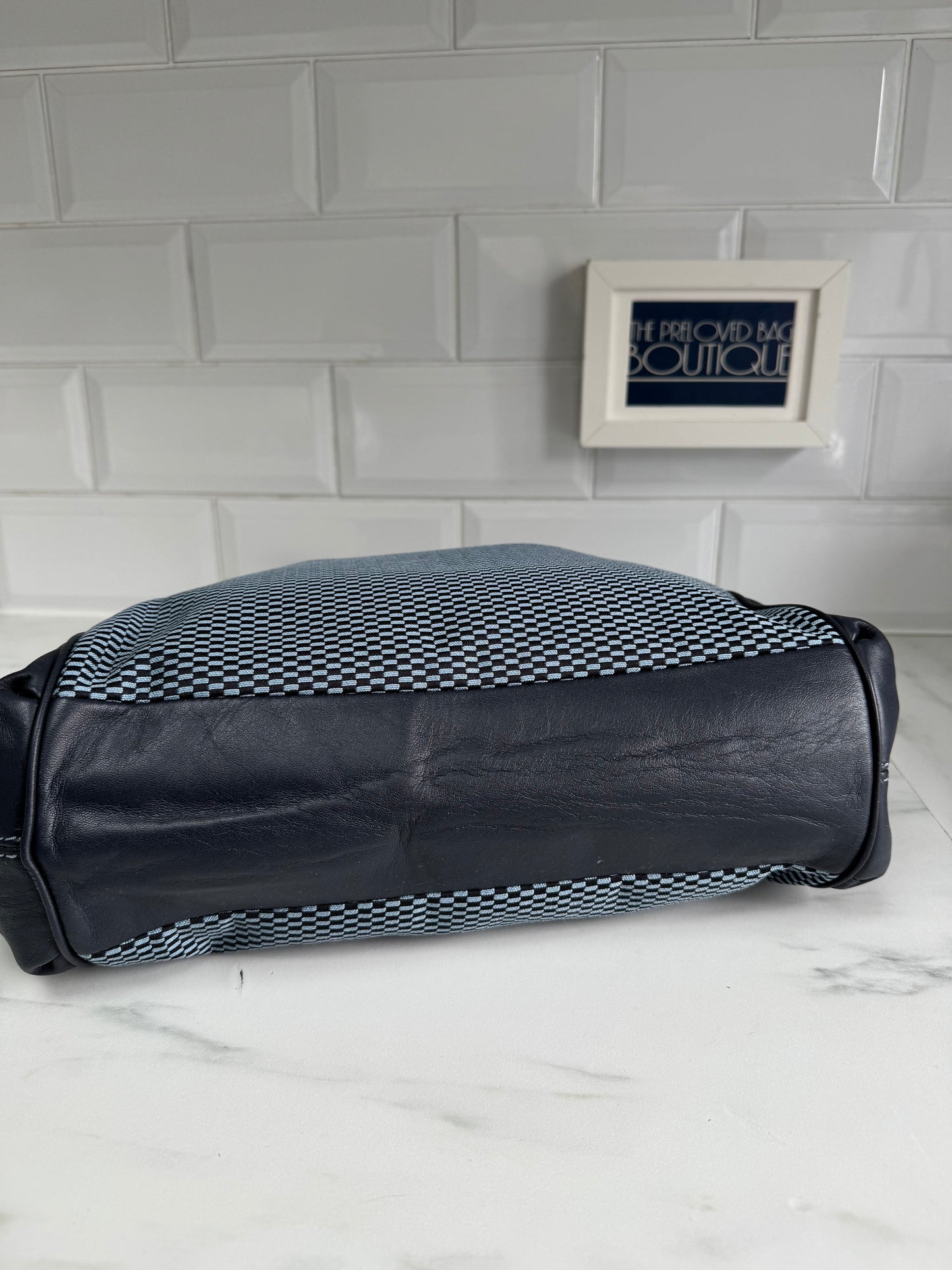 Coach Legacy Jacquard Shoulder Bag - Navy Blue
