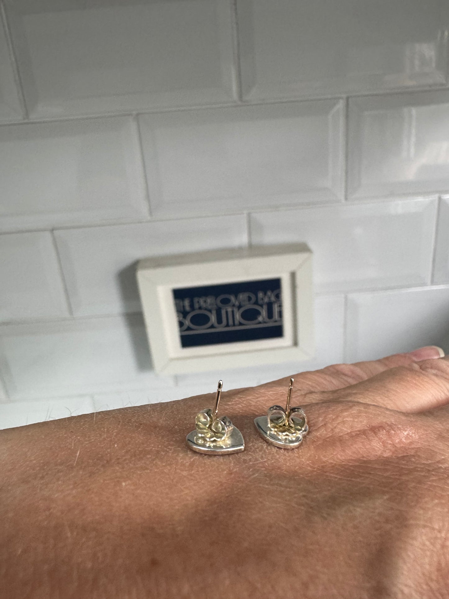 Tiffany & Co “Return to Tiffany” Heart Stud Earrings - Silver