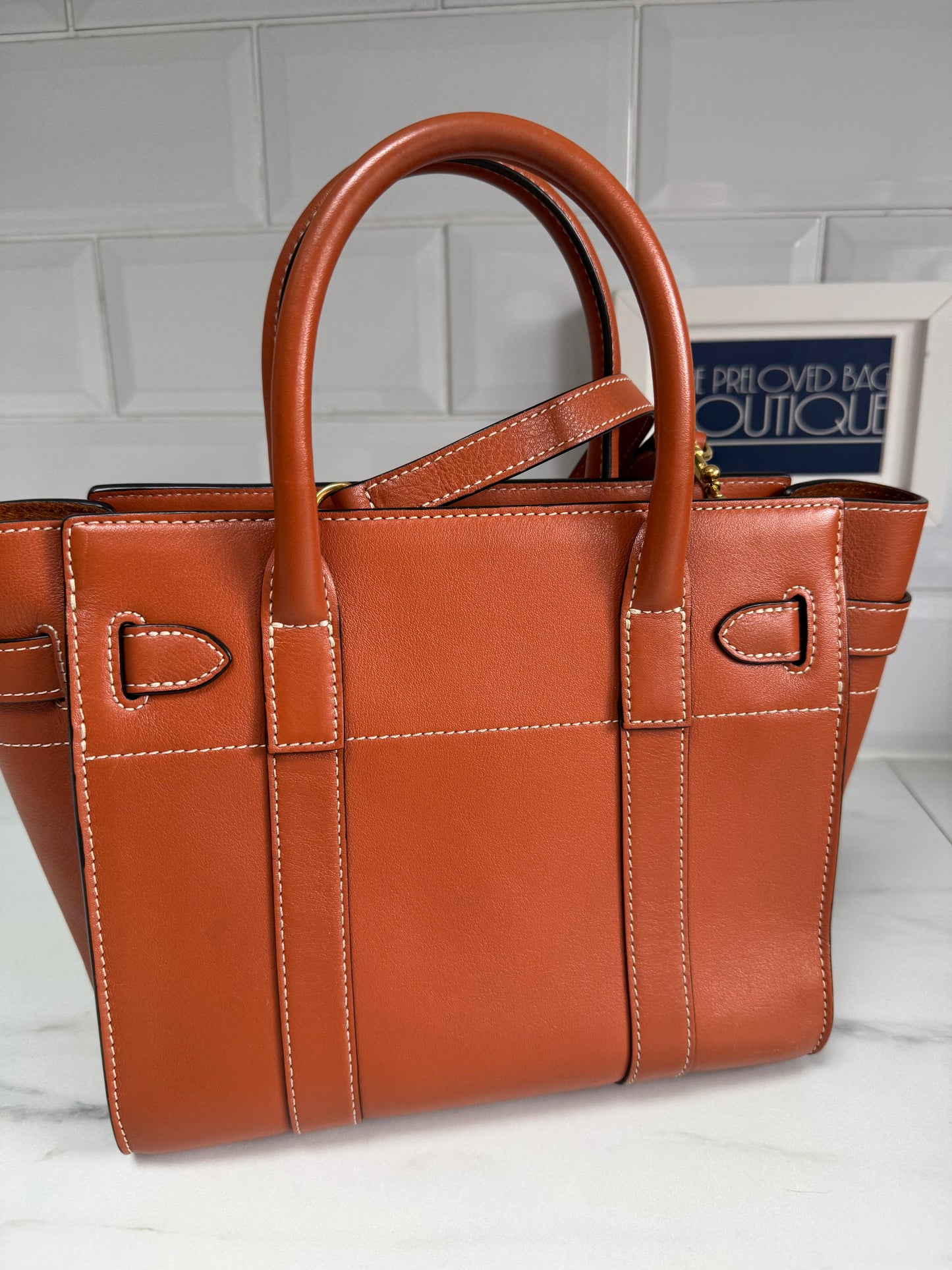 Mulberry Small Zipped Bayswater - Rust