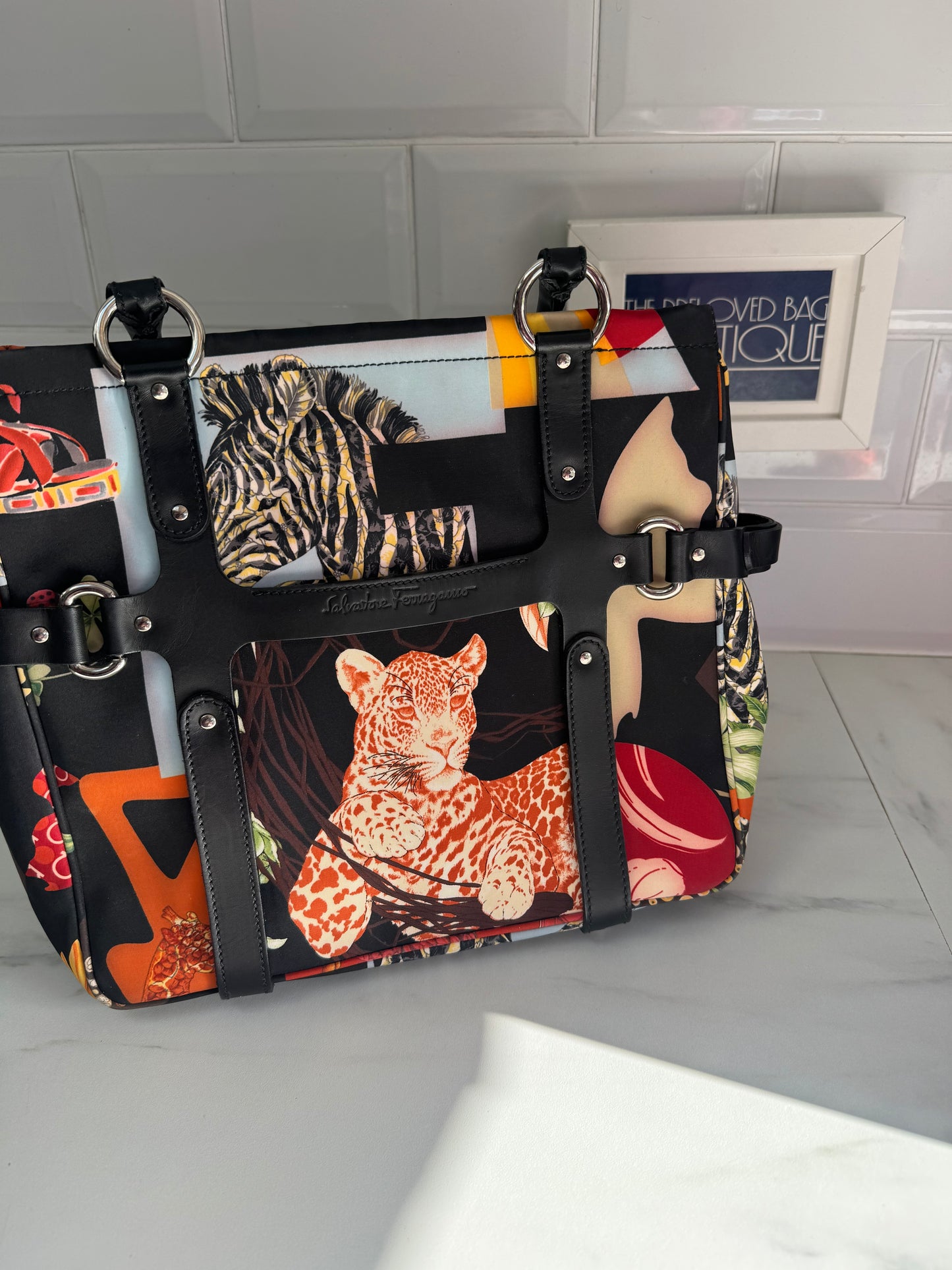 Salvatore Feragamo Tote - Black, Red, Brown, Orange