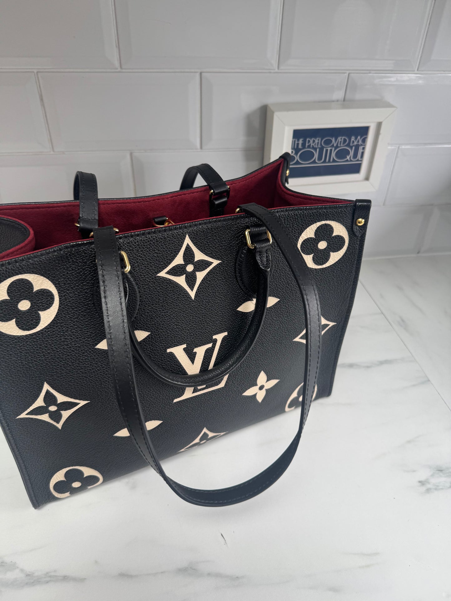Louis Vuitton OnTheGo MM Bicolor Monogram Emperiente - Black and White