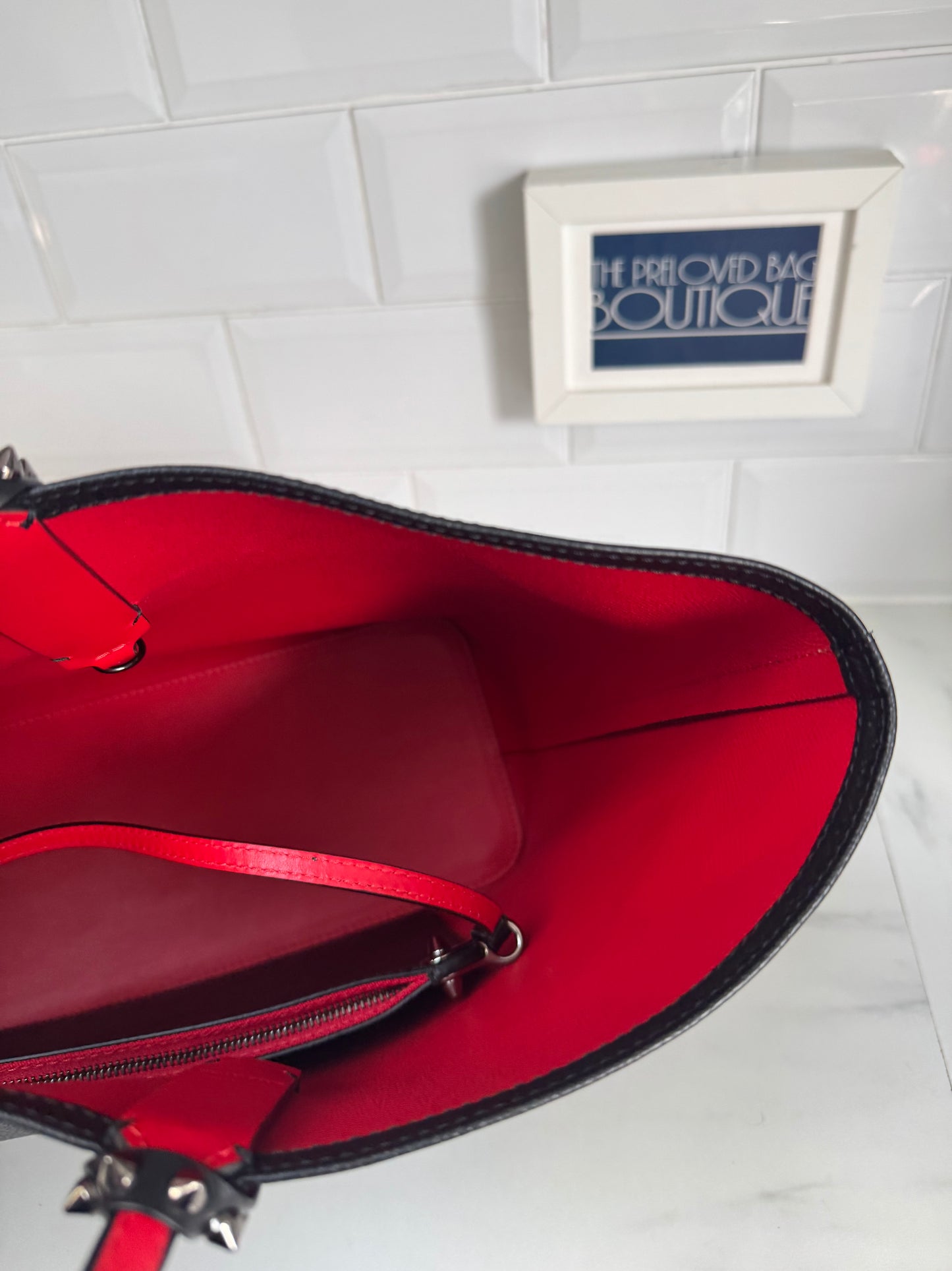 Christian Louboutin Cabata Tote - Black and Red