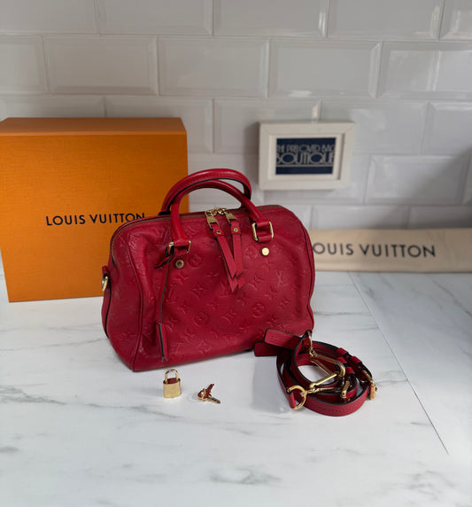 Louis Vuitton Speedy 25 Bandouliere - Red Emperiente