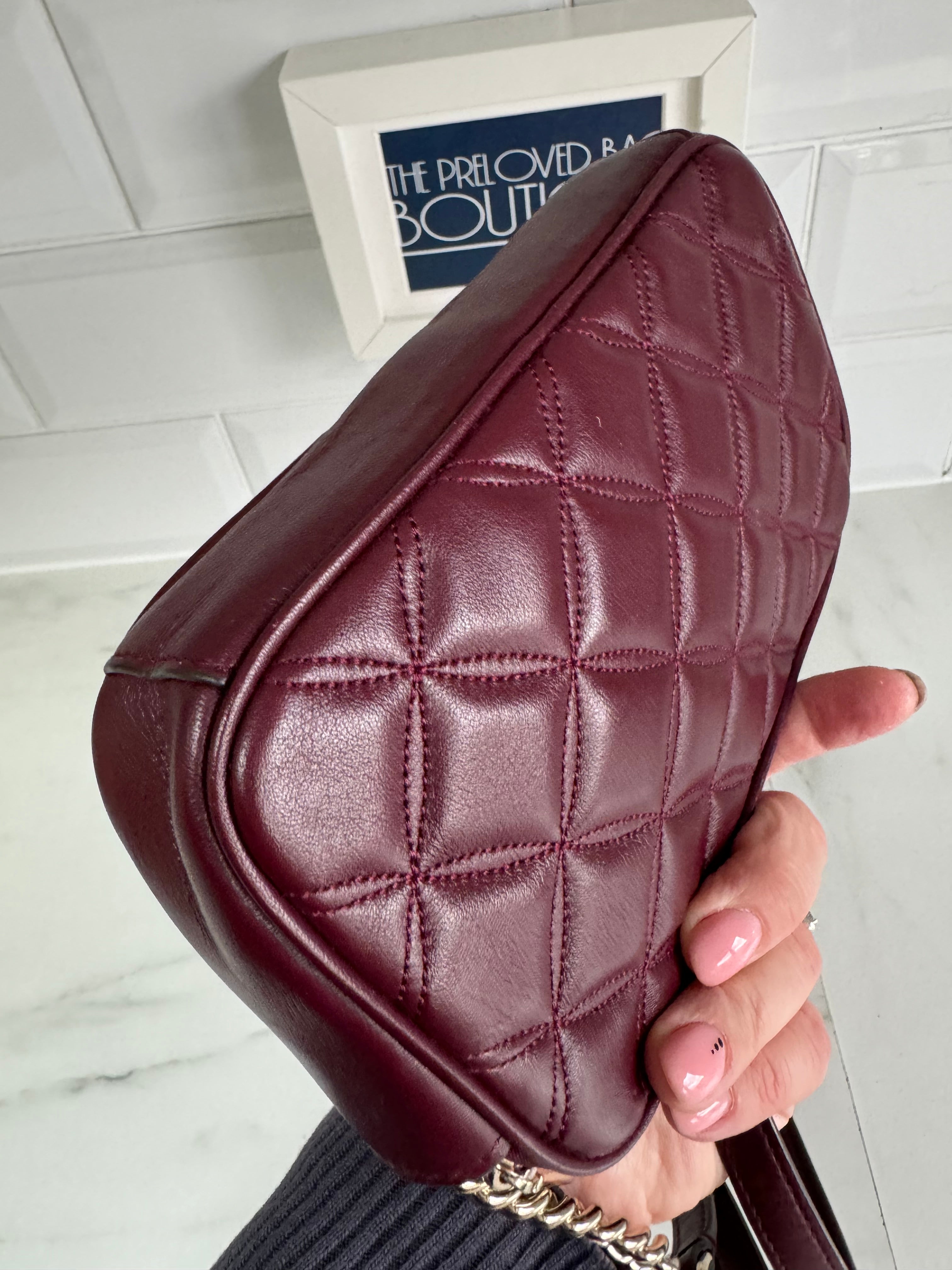 Kate Spade Quilted Camera Bag Burgundy The Preloved Bag Boutique