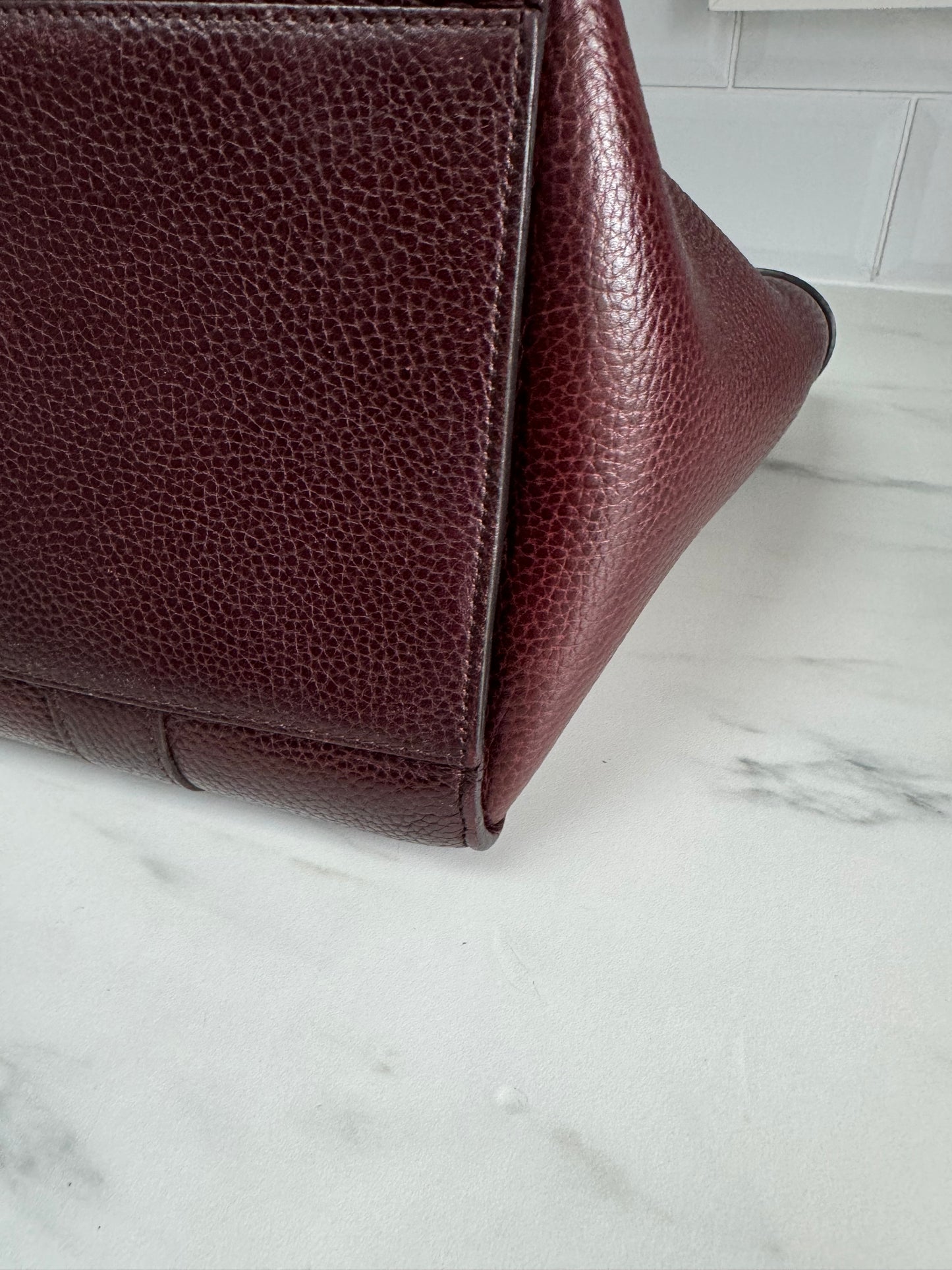 Mulberry Large Zipped Bayswater - Oxblood