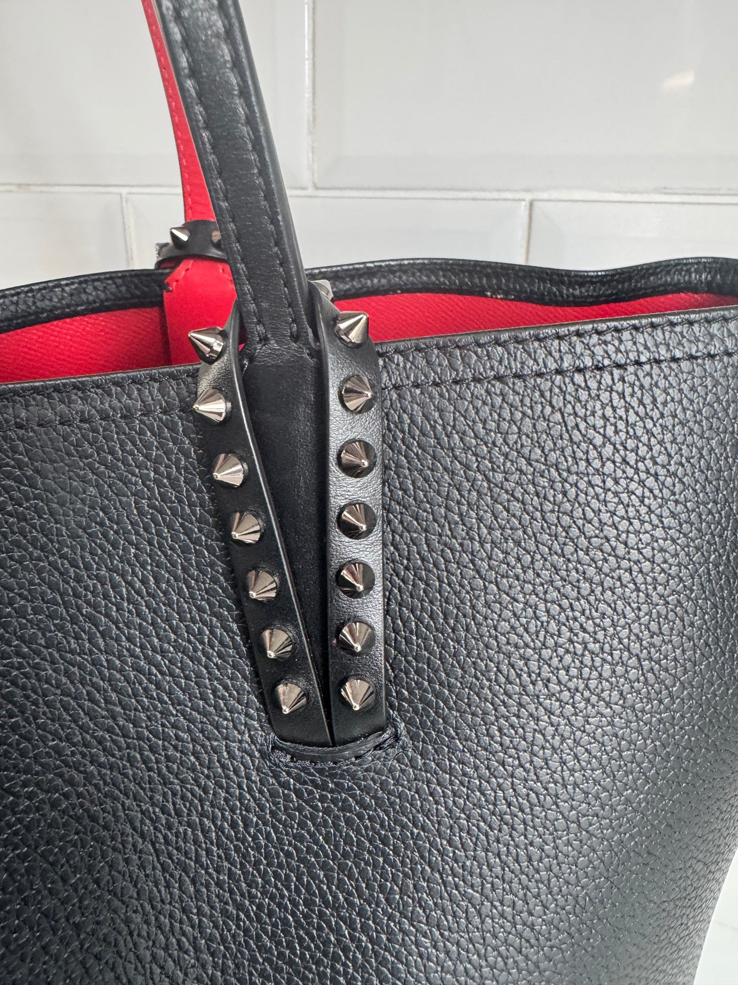 Christian Louboutin Cabata Tote - Black and Red