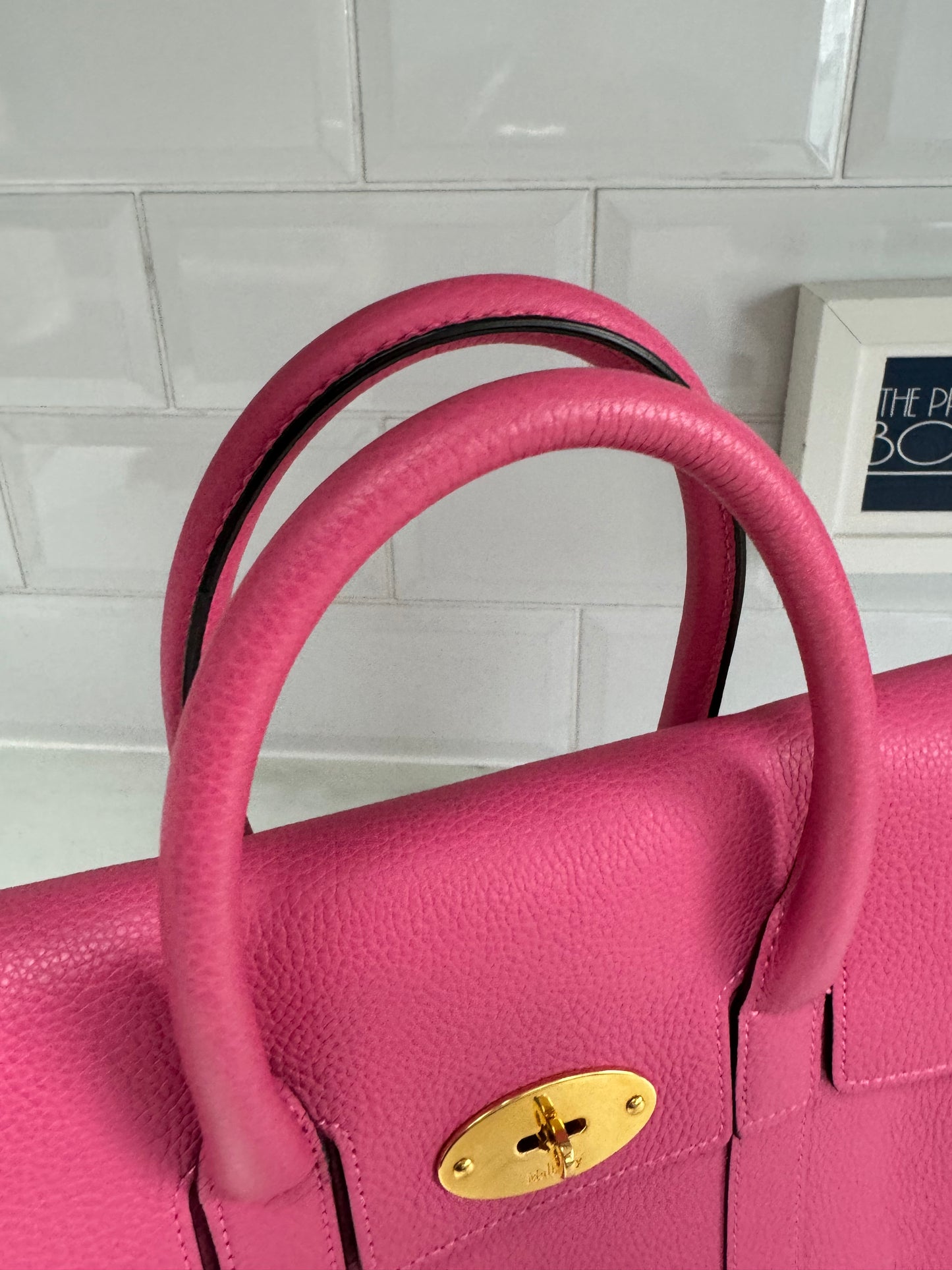 Mulberry Small Bayswater with strap - Candy Pink