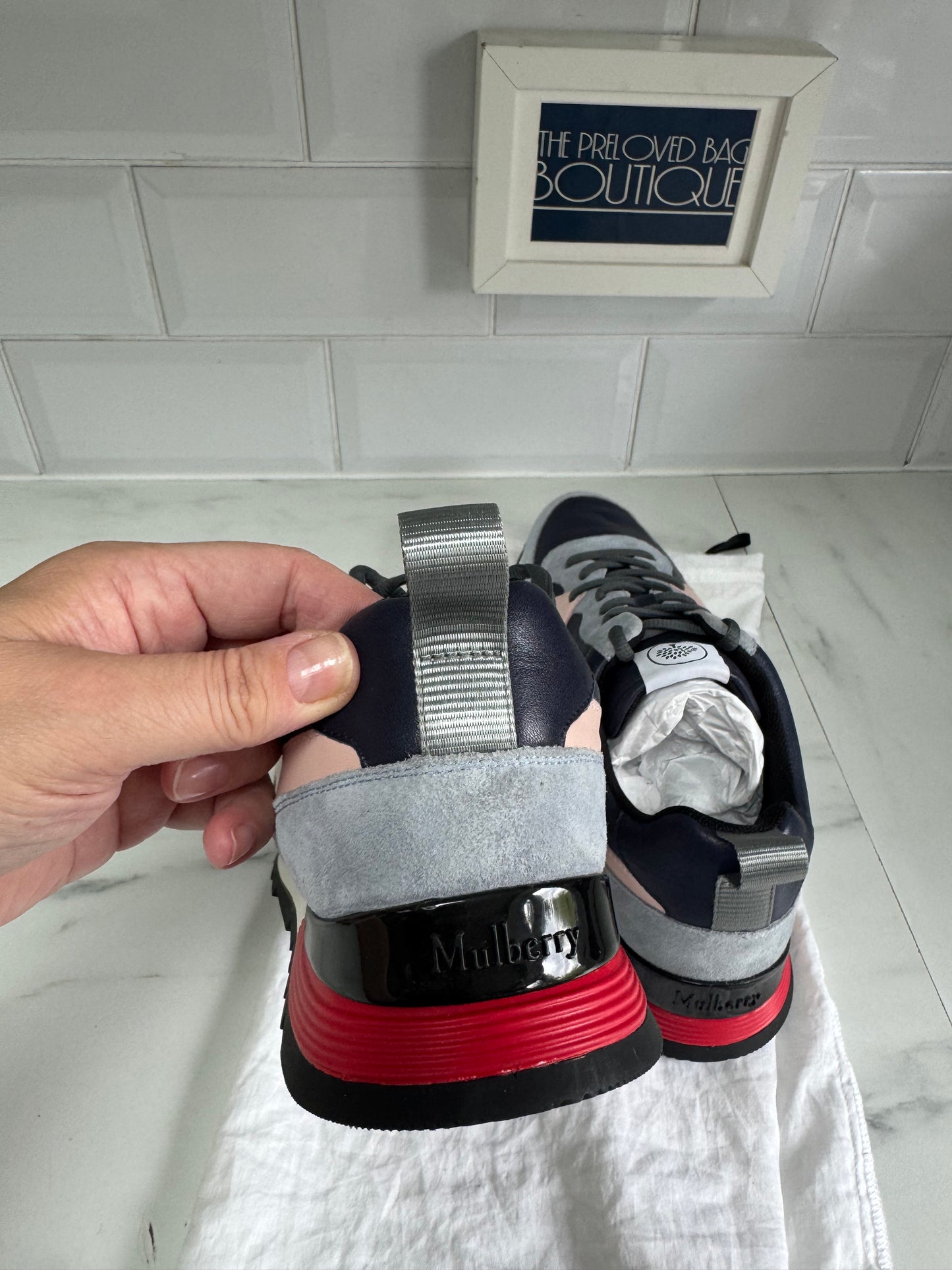 Mulberry My-1 Trainers - Blue, Pink, White, Grey and Red