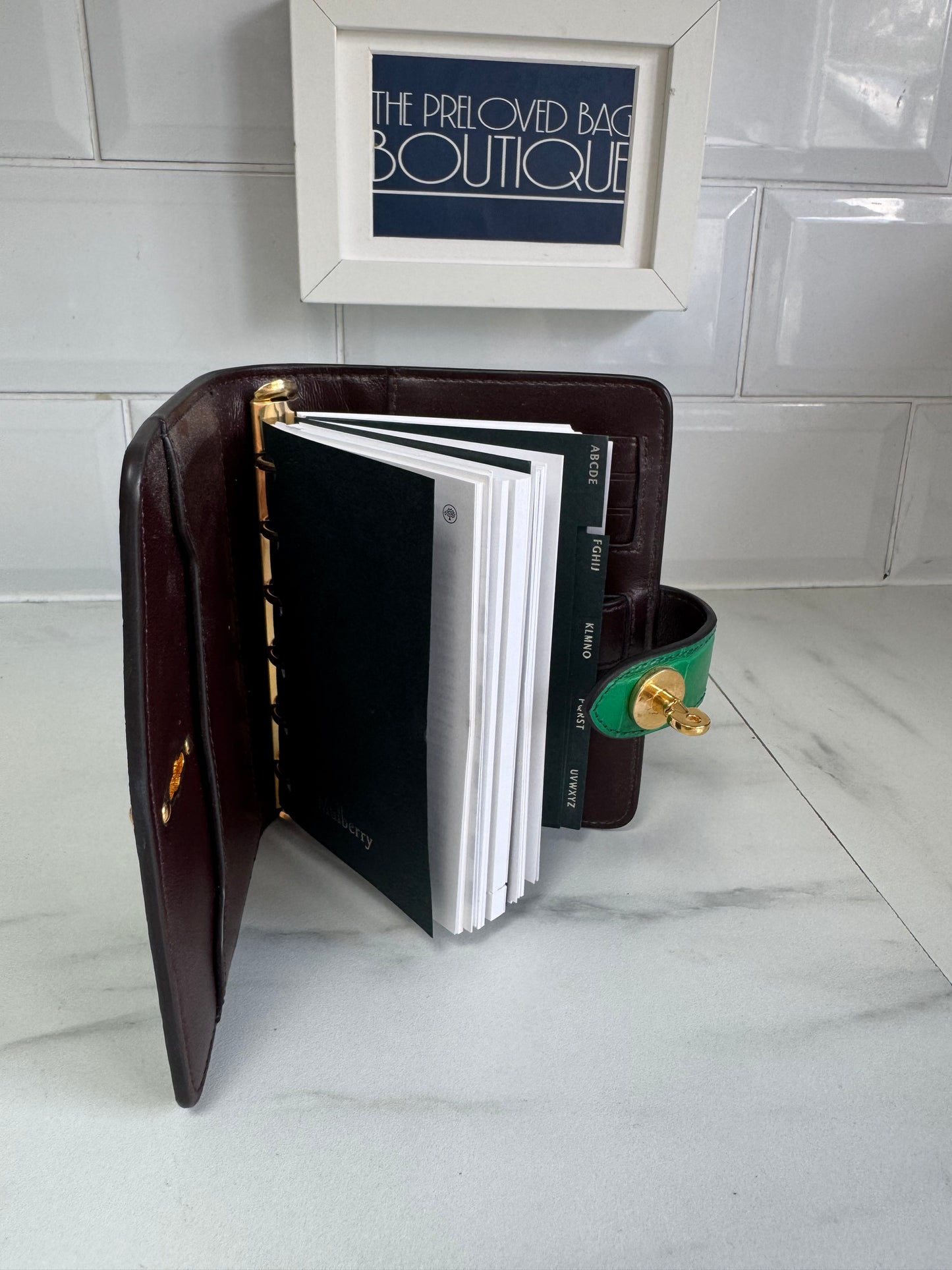 Mulberry Pocket Book - Emerald Croc Embossed